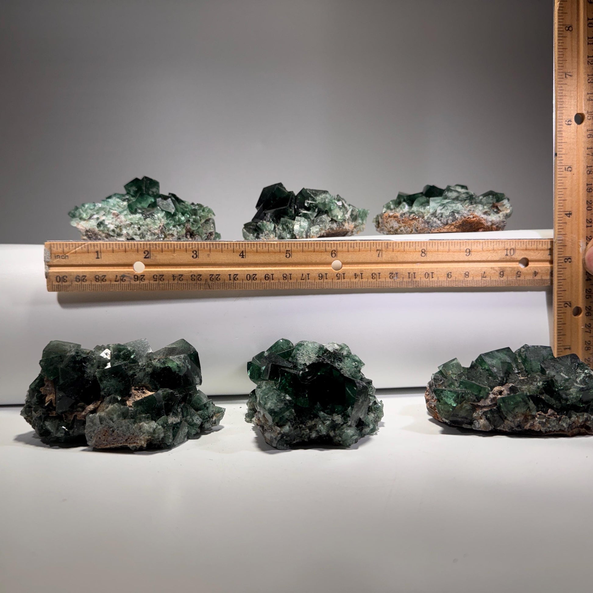 [shopname] - Green fluorite crystal cluster, sunlight reactive, rock decor