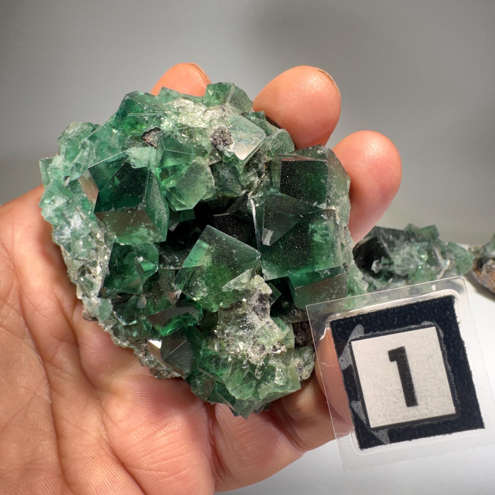 [shopname] - Green fluorite crystal cluster, sunlight reactive, rock decor