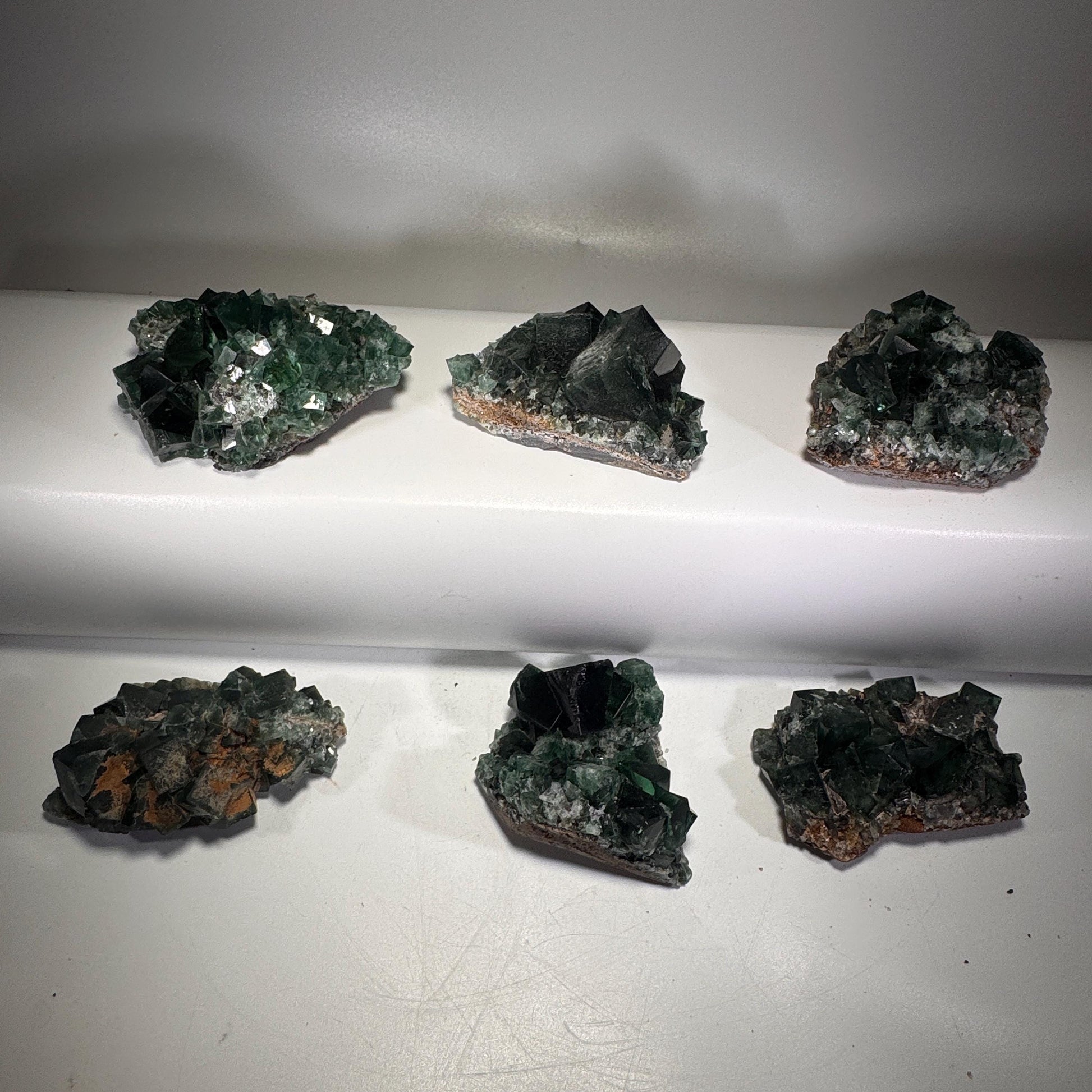 [shopname] - Green fluorite crystal cluster, sunlight reactive, rock decor