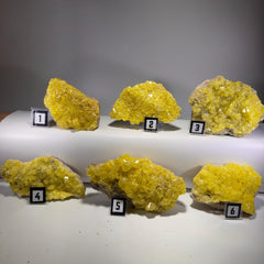 [shopname] - Sulfur Crystal Cluster, rock decor