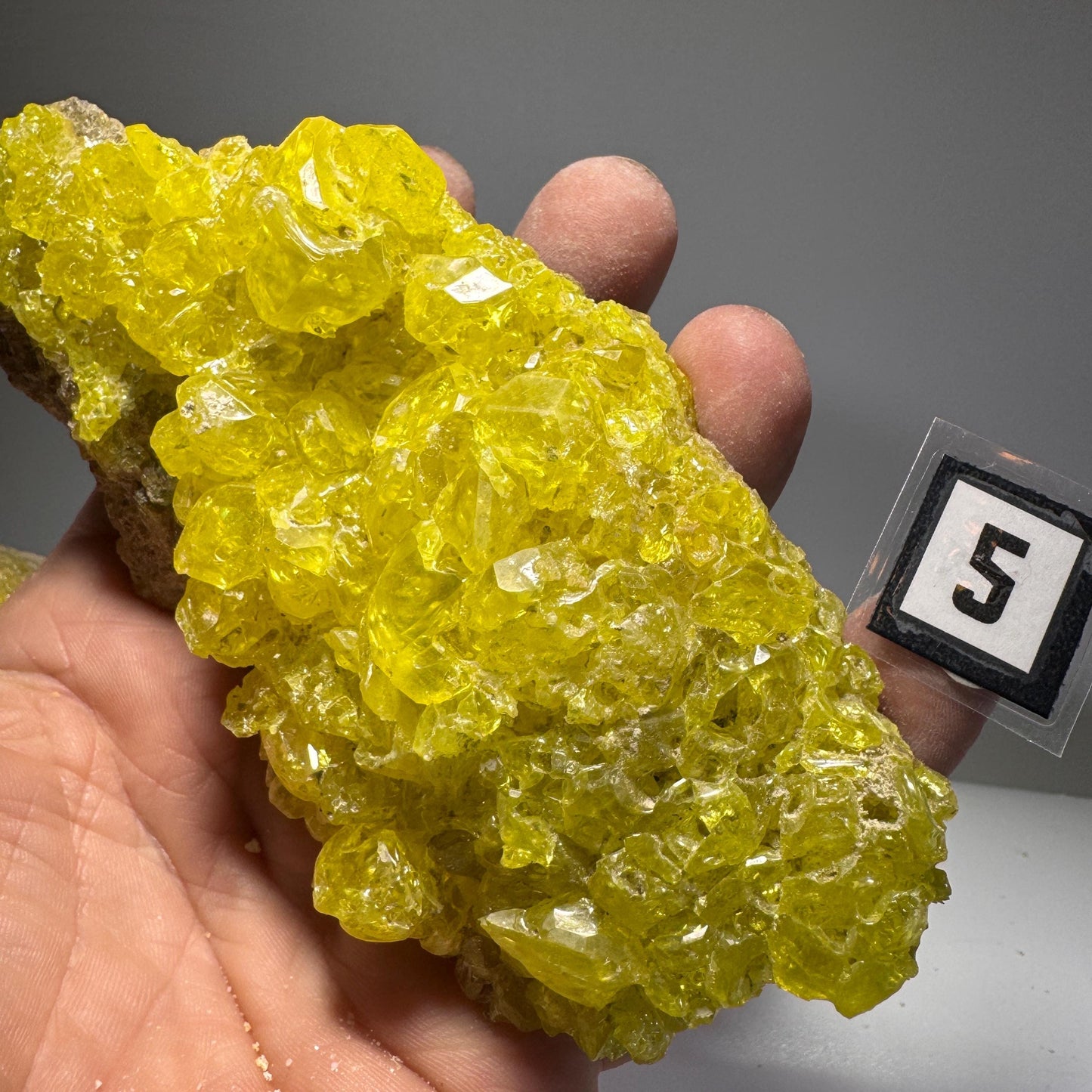 [shopname] - Sulfur Crystal Cluster, rock decor