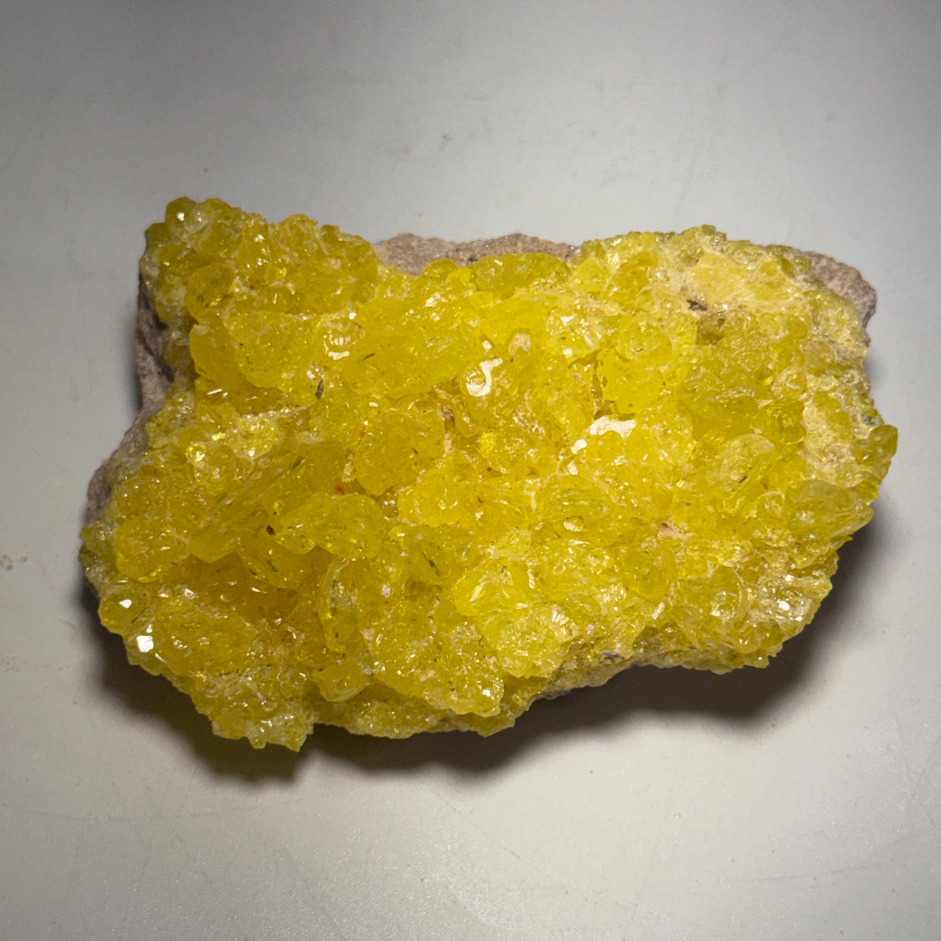 [shopname] - Sulfur Crystal Cluster, rock decor