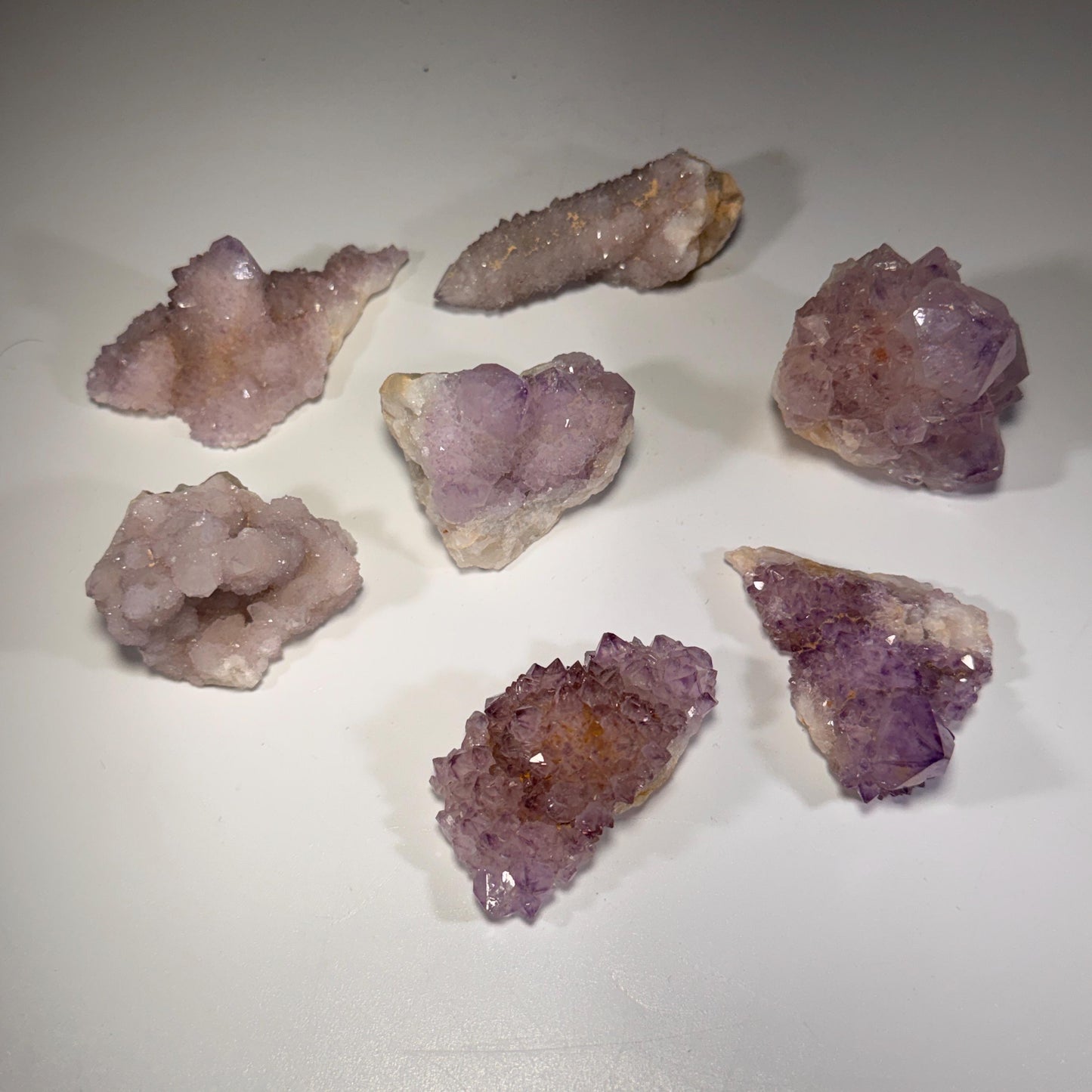 [shopname] - Spirit quartz cluster with amethyst, rock decor