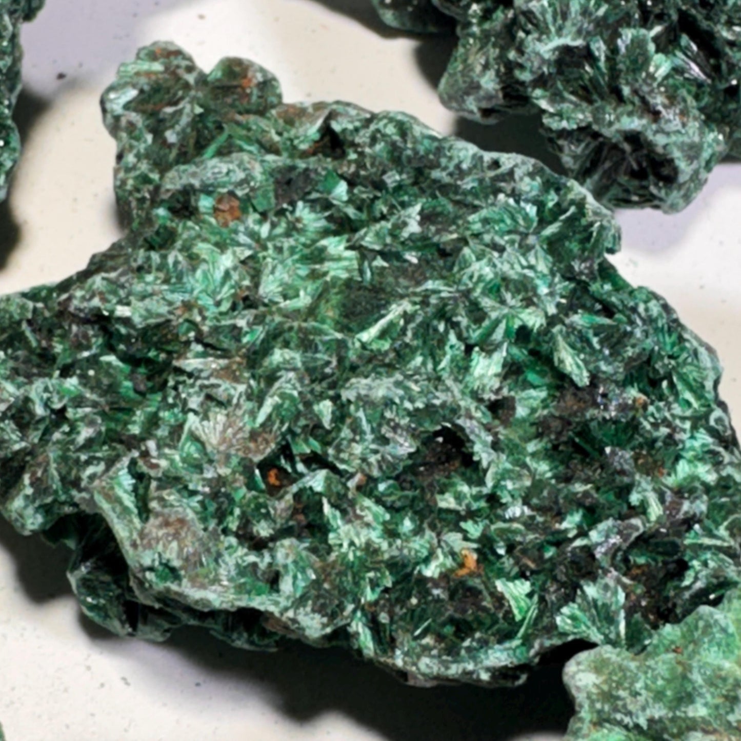 [shopname] - Natural Fibrous Malachite, rock decor