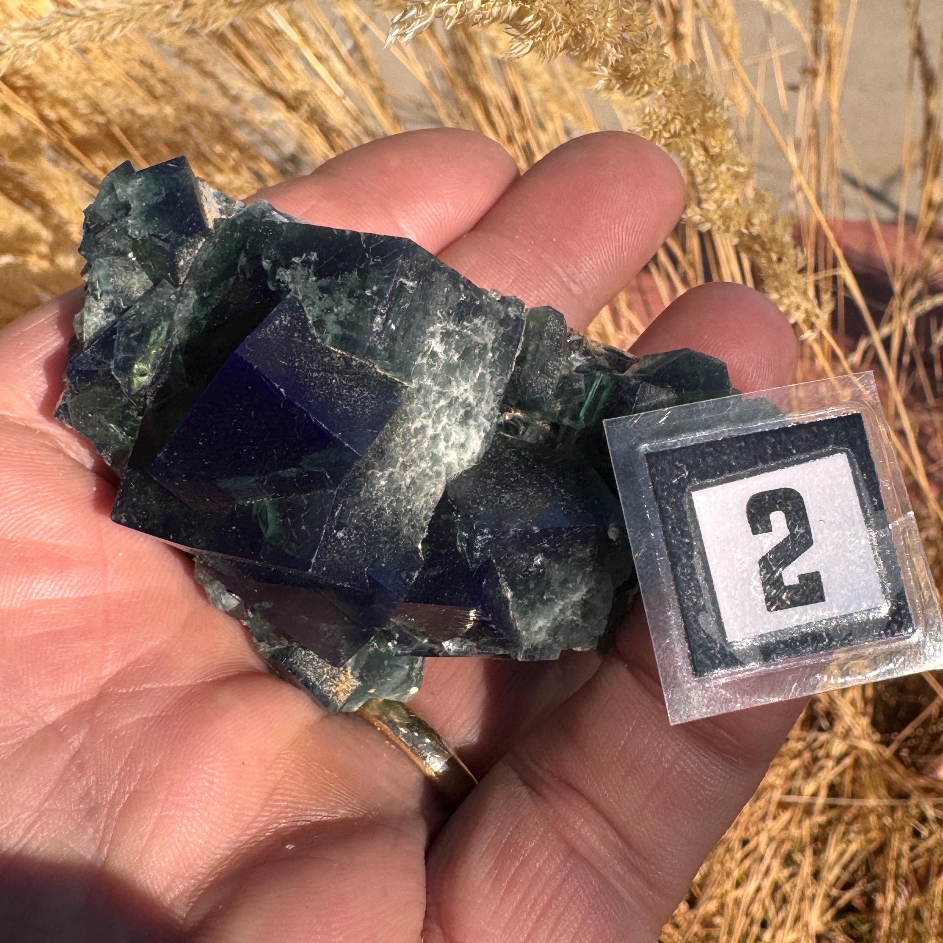 [shopname] - Green fluorite crystal cluster, sunlight reactive, rock decor