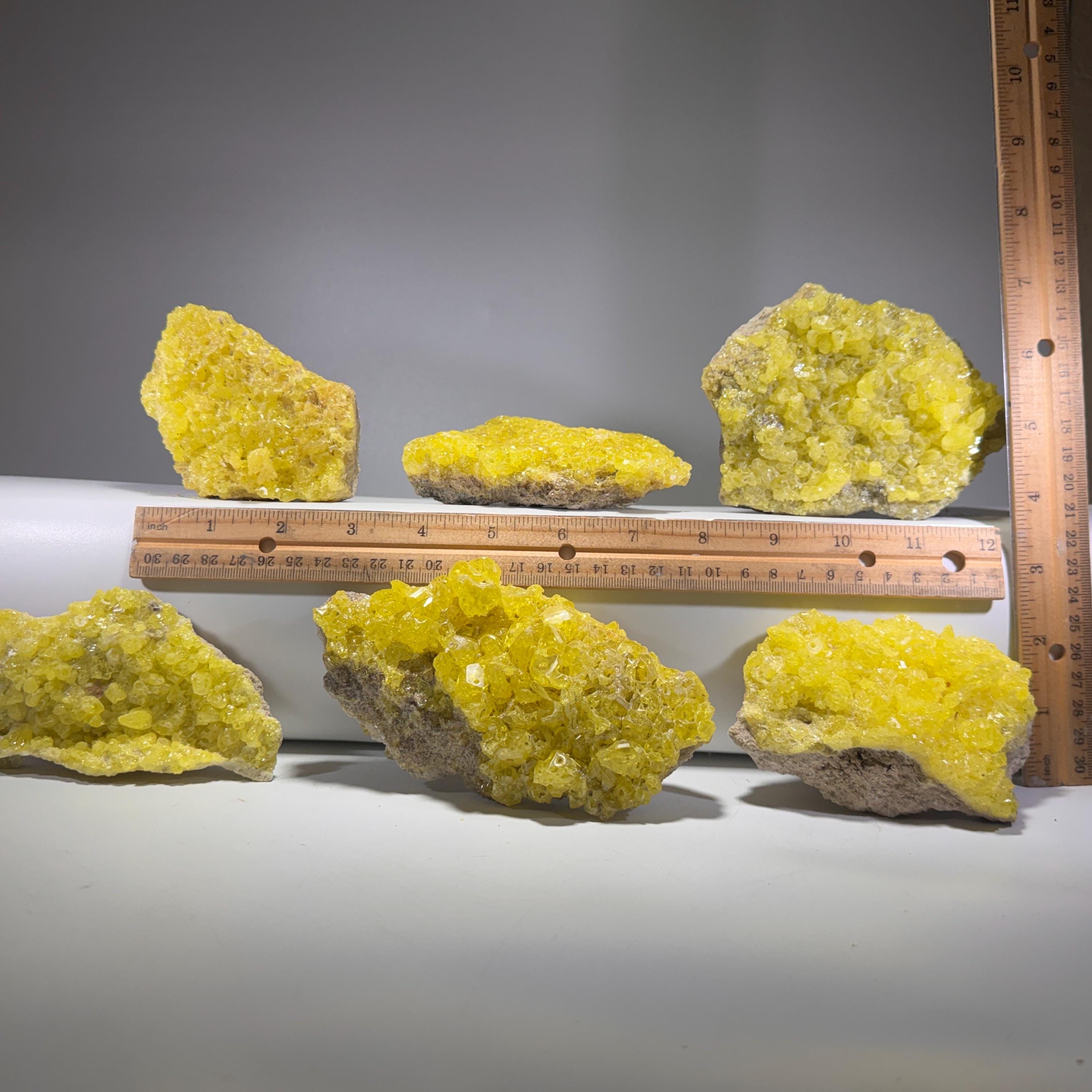 [shopname] - Sulfur Crystal Cluster, rock decor