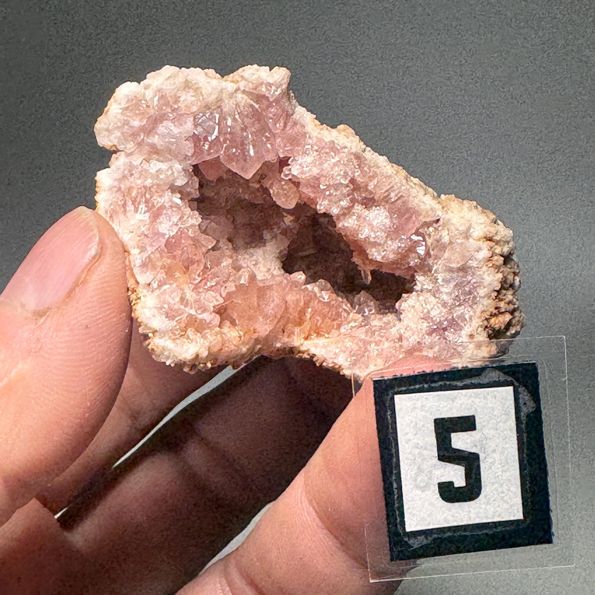 [shopname] - Pink amethyst geode, rock decor