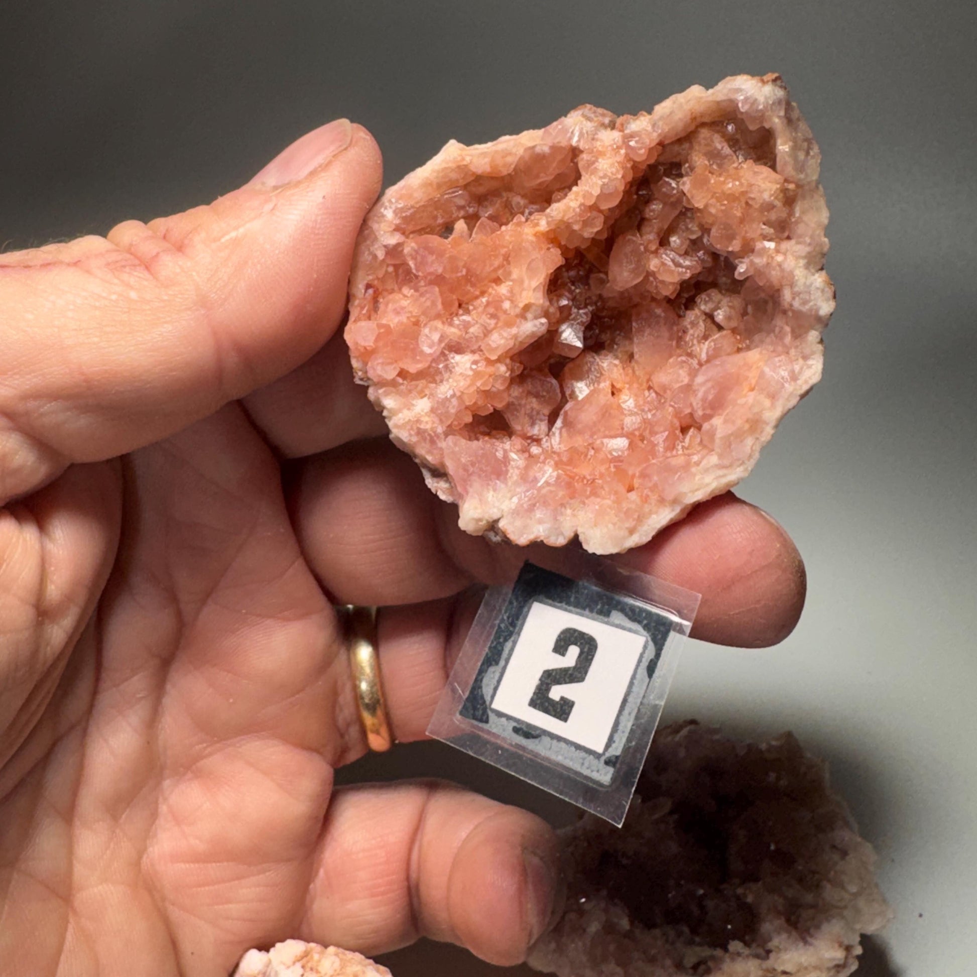 [shopname] - Pink amethyst geode, rock decor