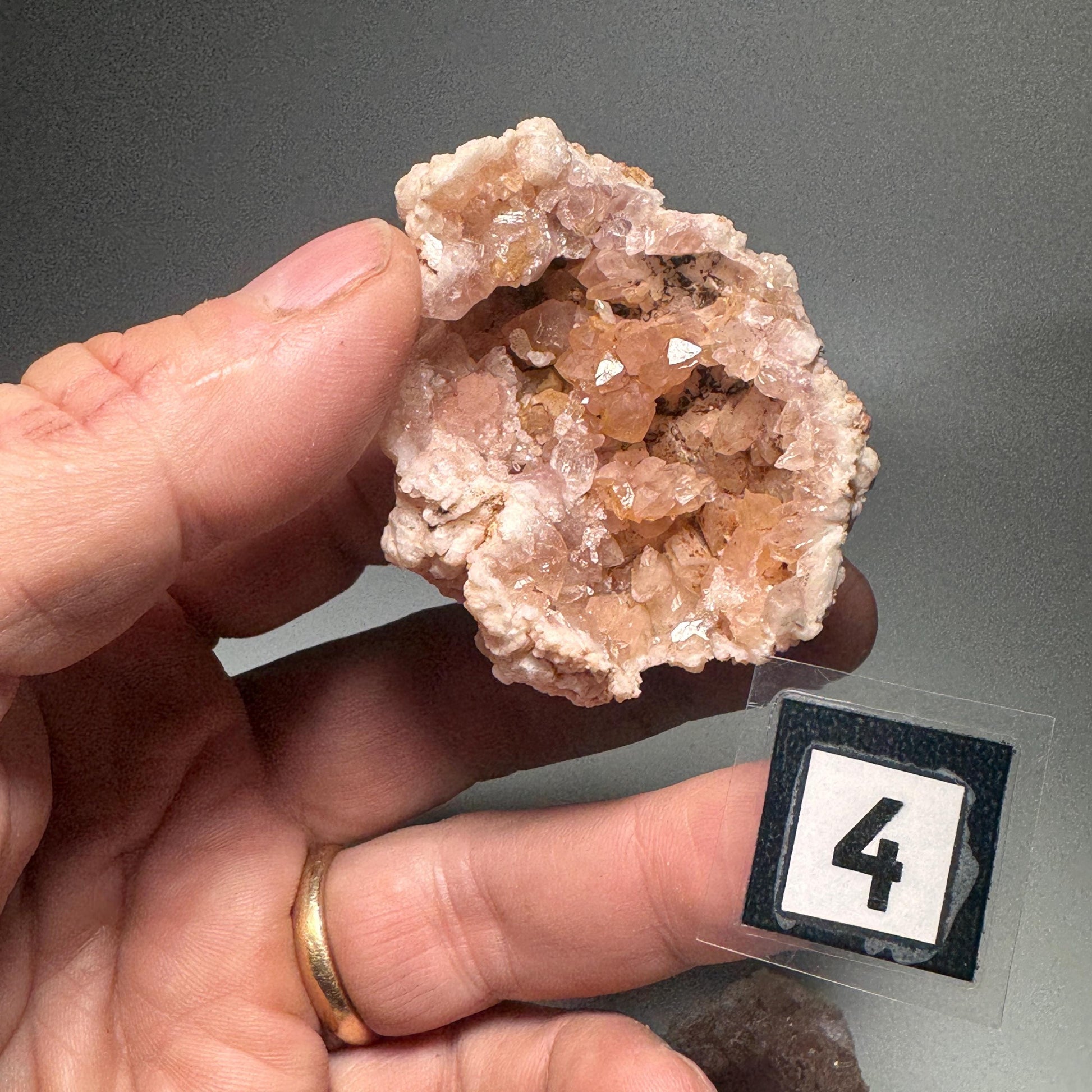 [shopname] - Pink amethyst geode, rock decor