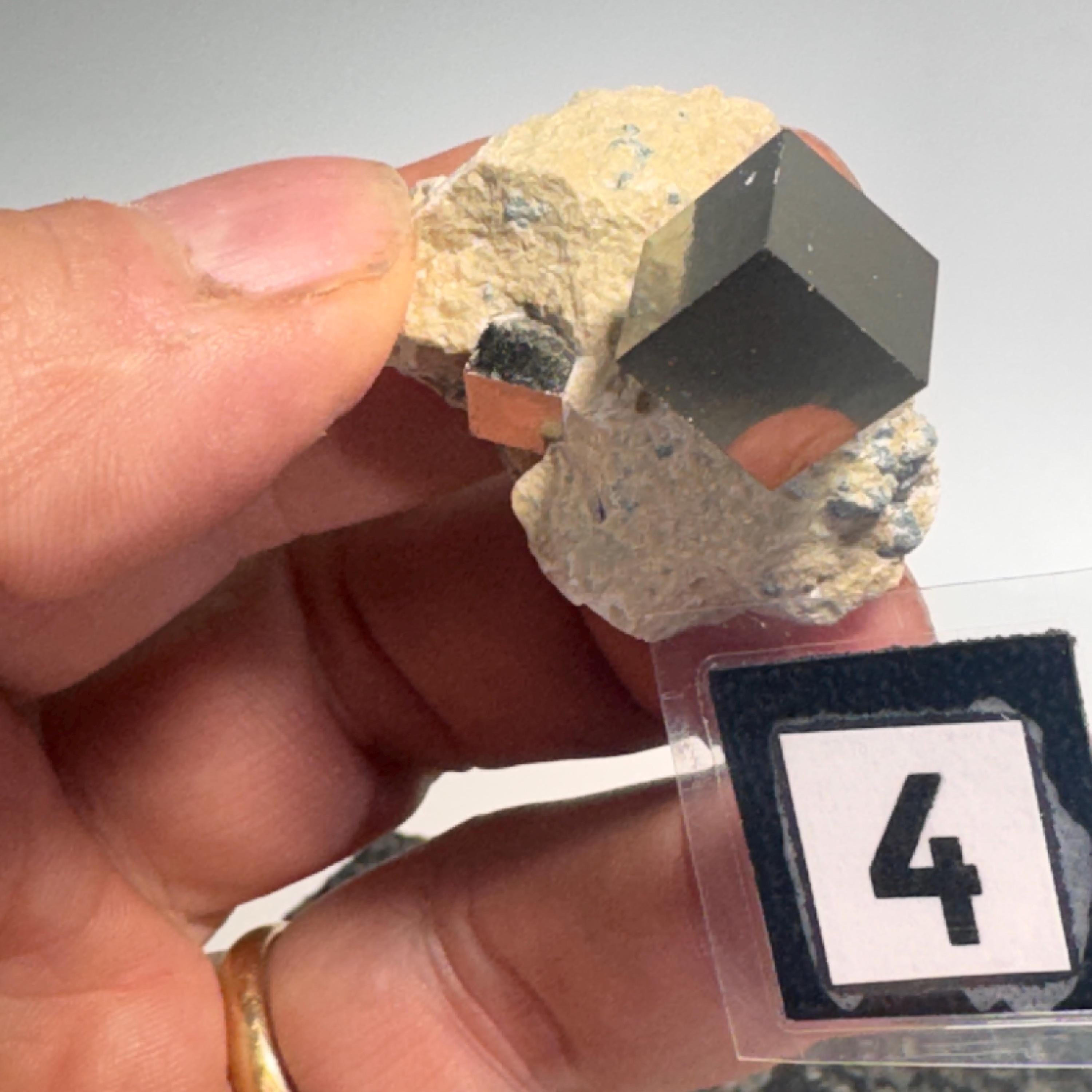 [shopname] - Pyrite cube cluster in matrix, rock decor