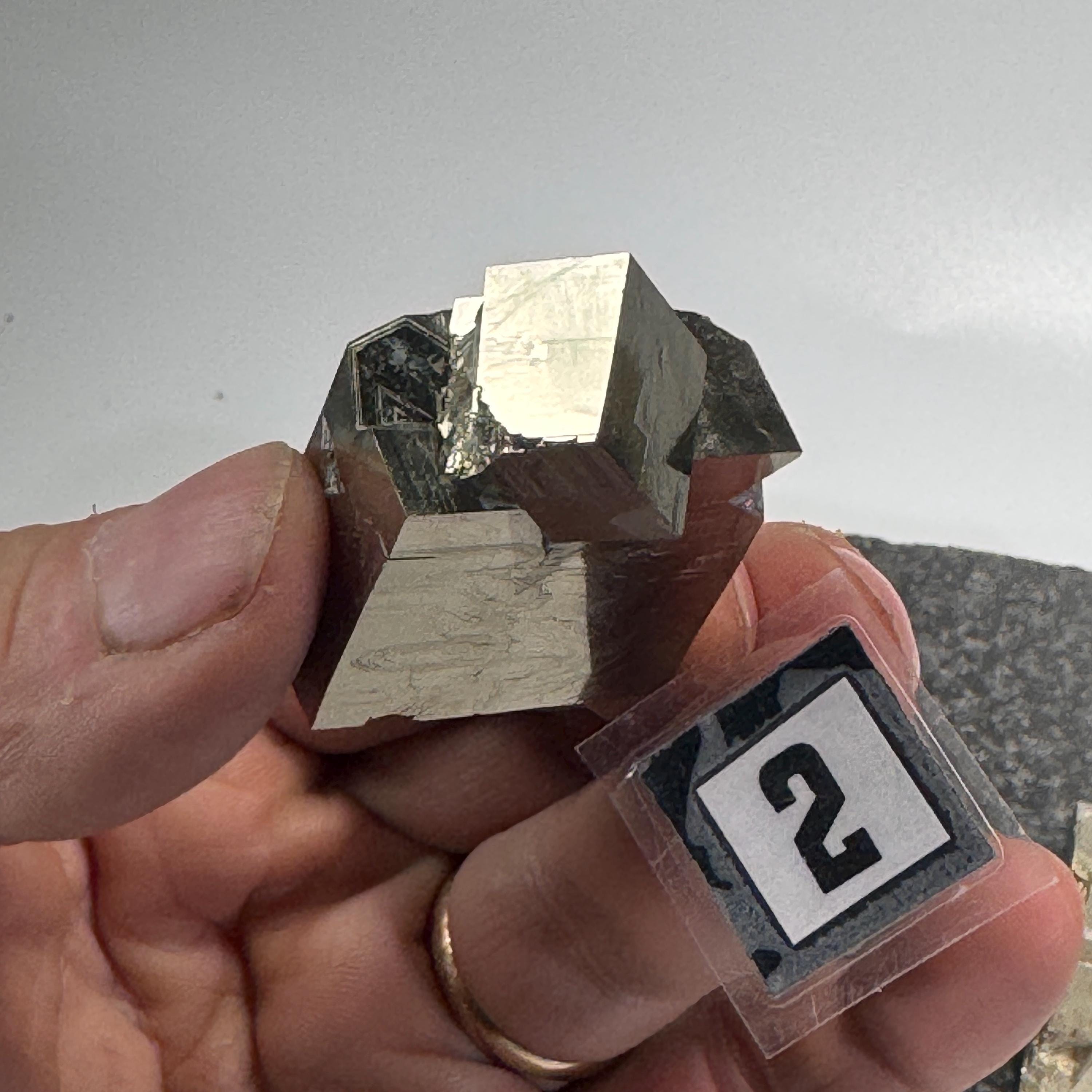 [shopname] - Navajun Spain Pyrite Cube Crystal Cluster - You Pick, rock decor