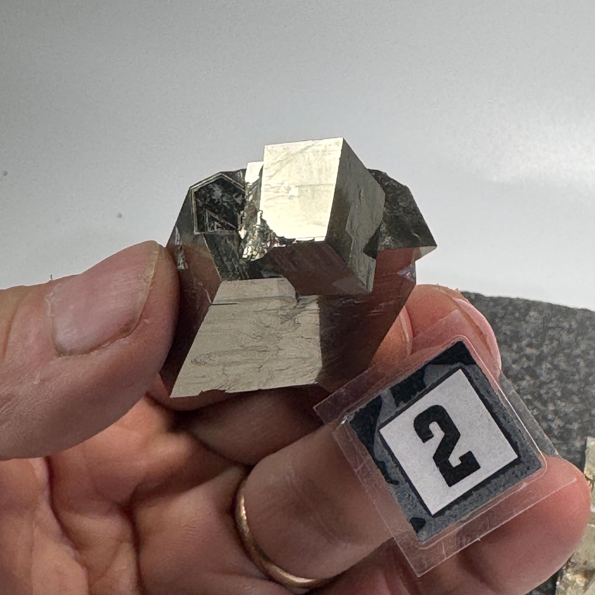 [shopname] - Navajun Spain Pyrite Cube Crystal Cluster - You Pick, rock decor