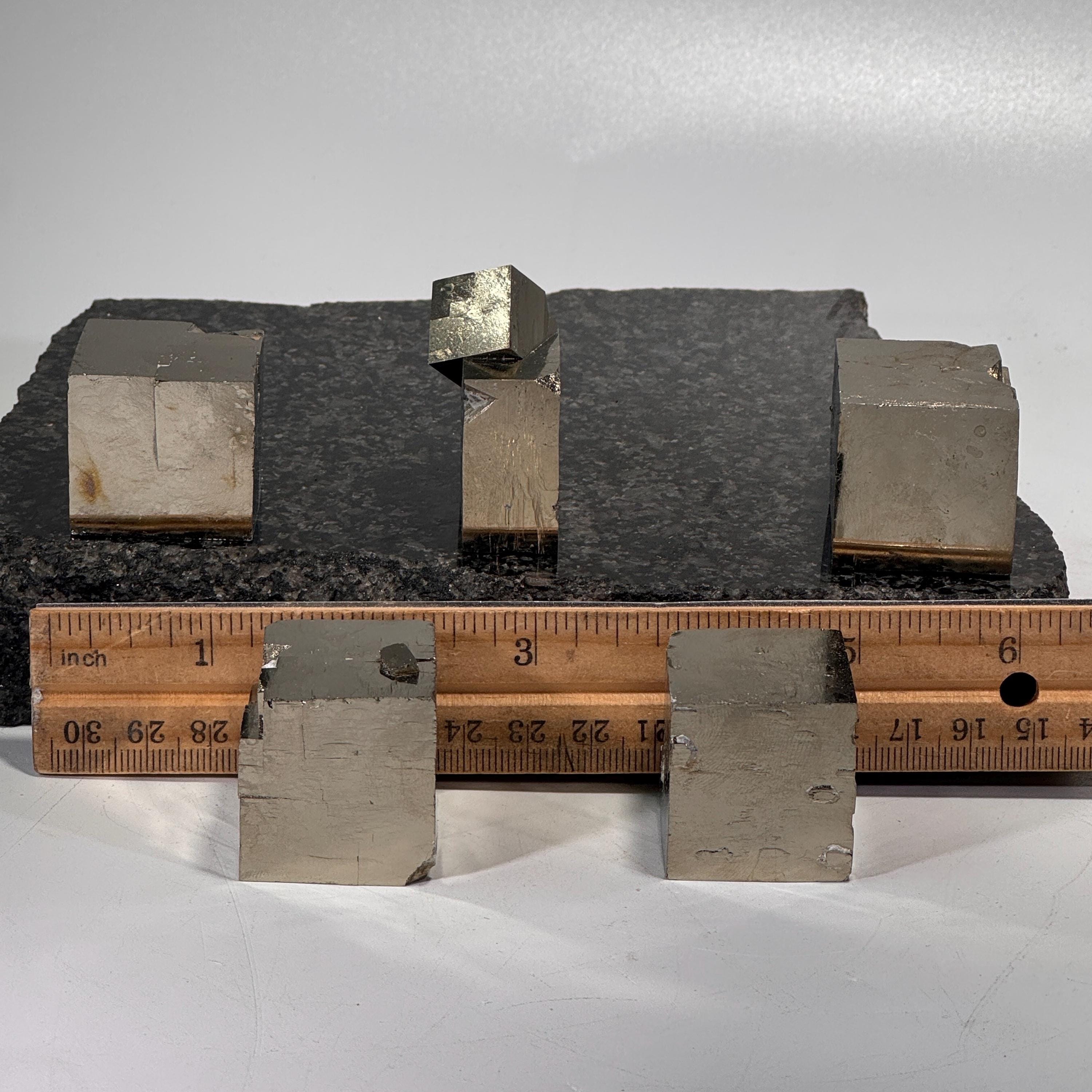 [shopname] - Navajun Spain Pyrite Cube Crystal Cluster - You Pick, rock decor