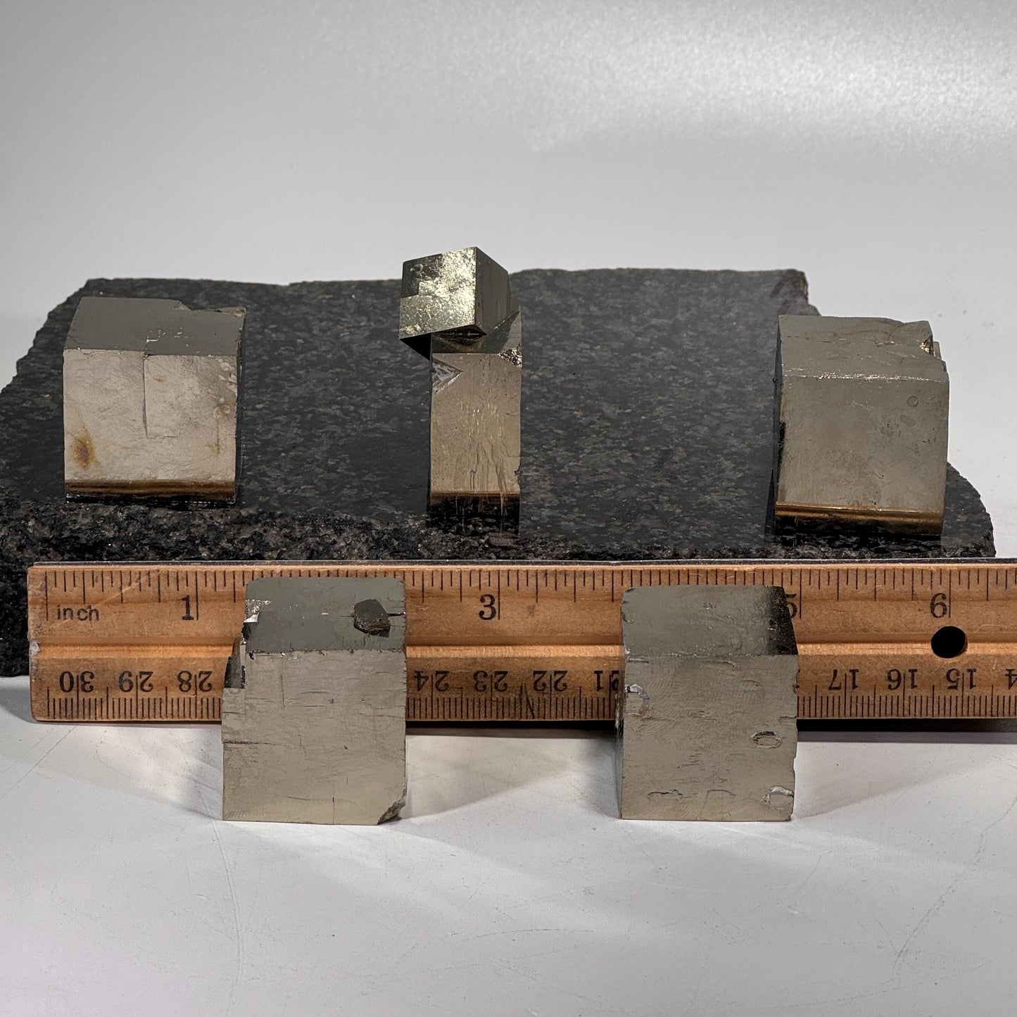[shopname] - Navajun Spain Pyrite Cube Crystal Cluster - You Pick, rock decor