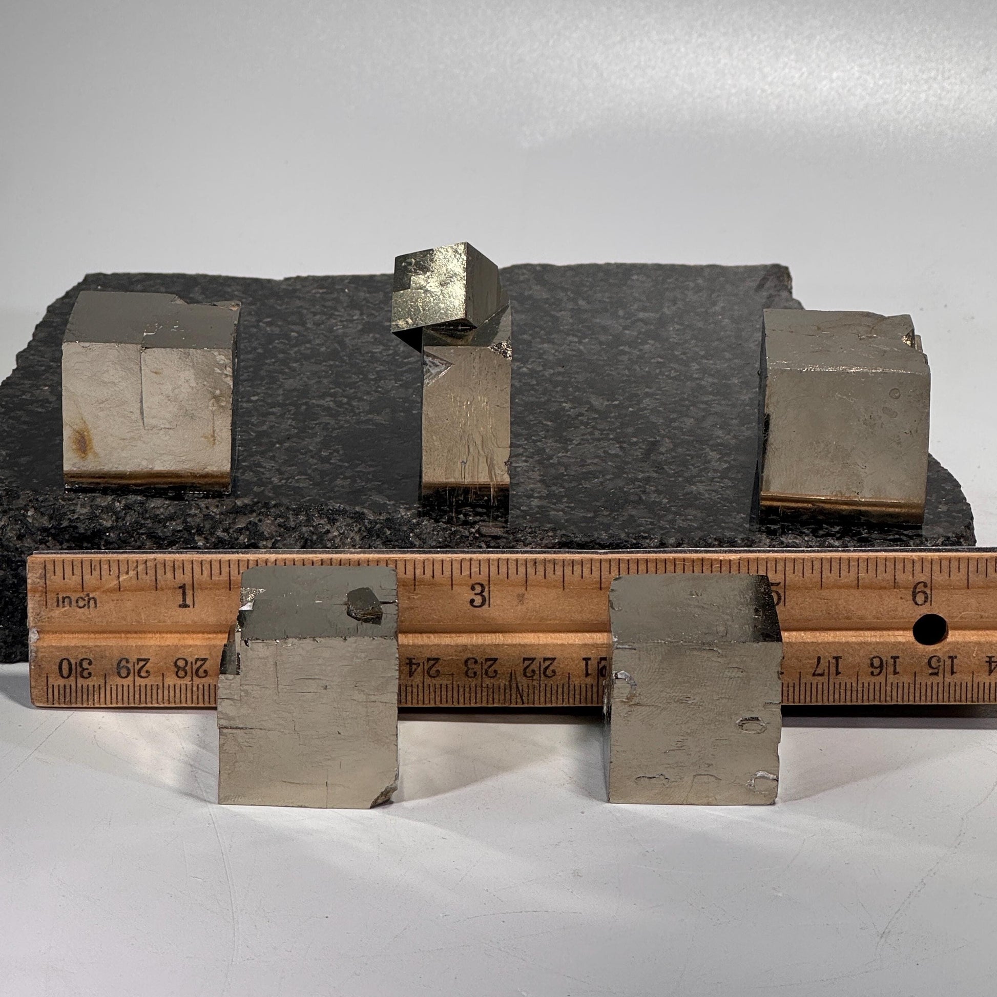 [shopname] - Navajun Spain Pyrite Cube Crystal Cluster - You Pick, rock decor