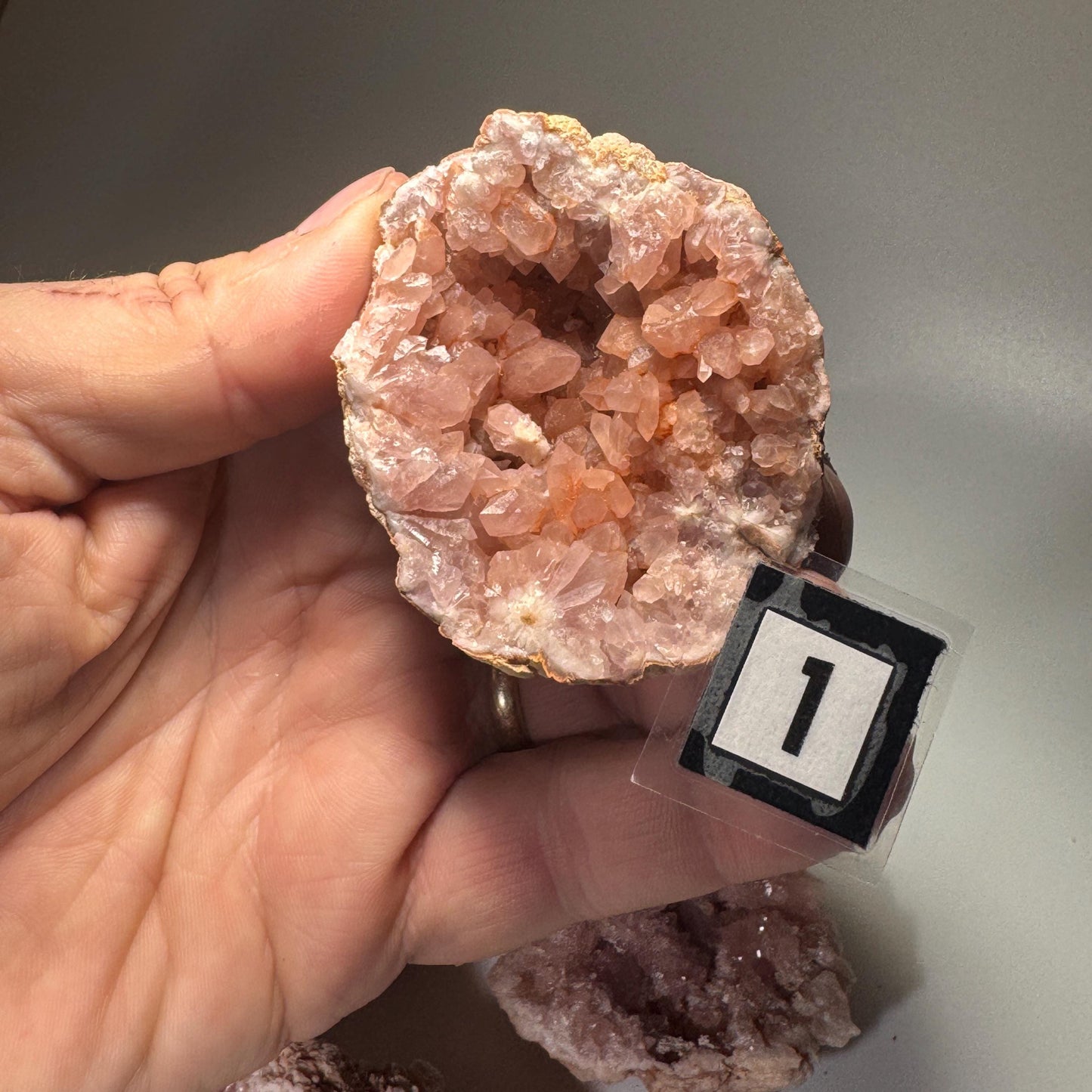 [shopname] - Pink amethyst geode, rock decor