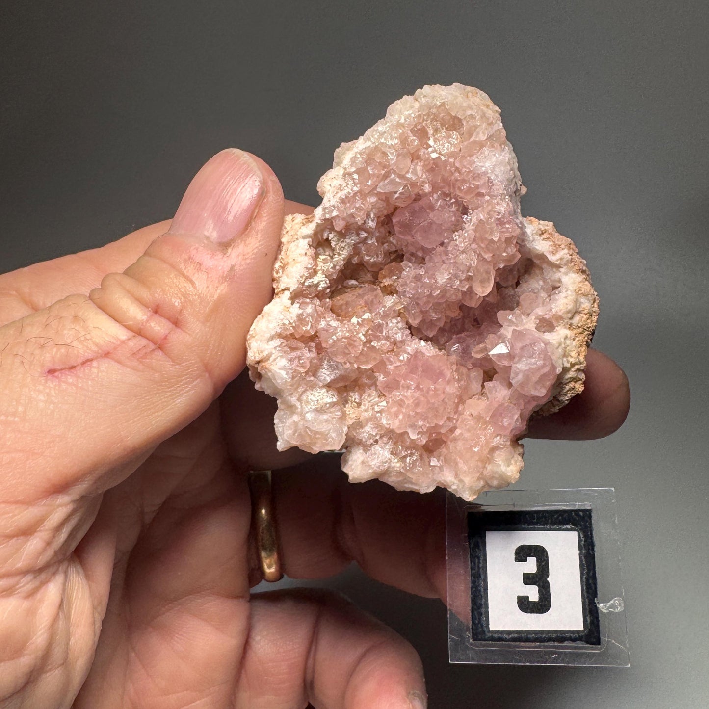 [shopname] - Pink amethyst geode, rock decor