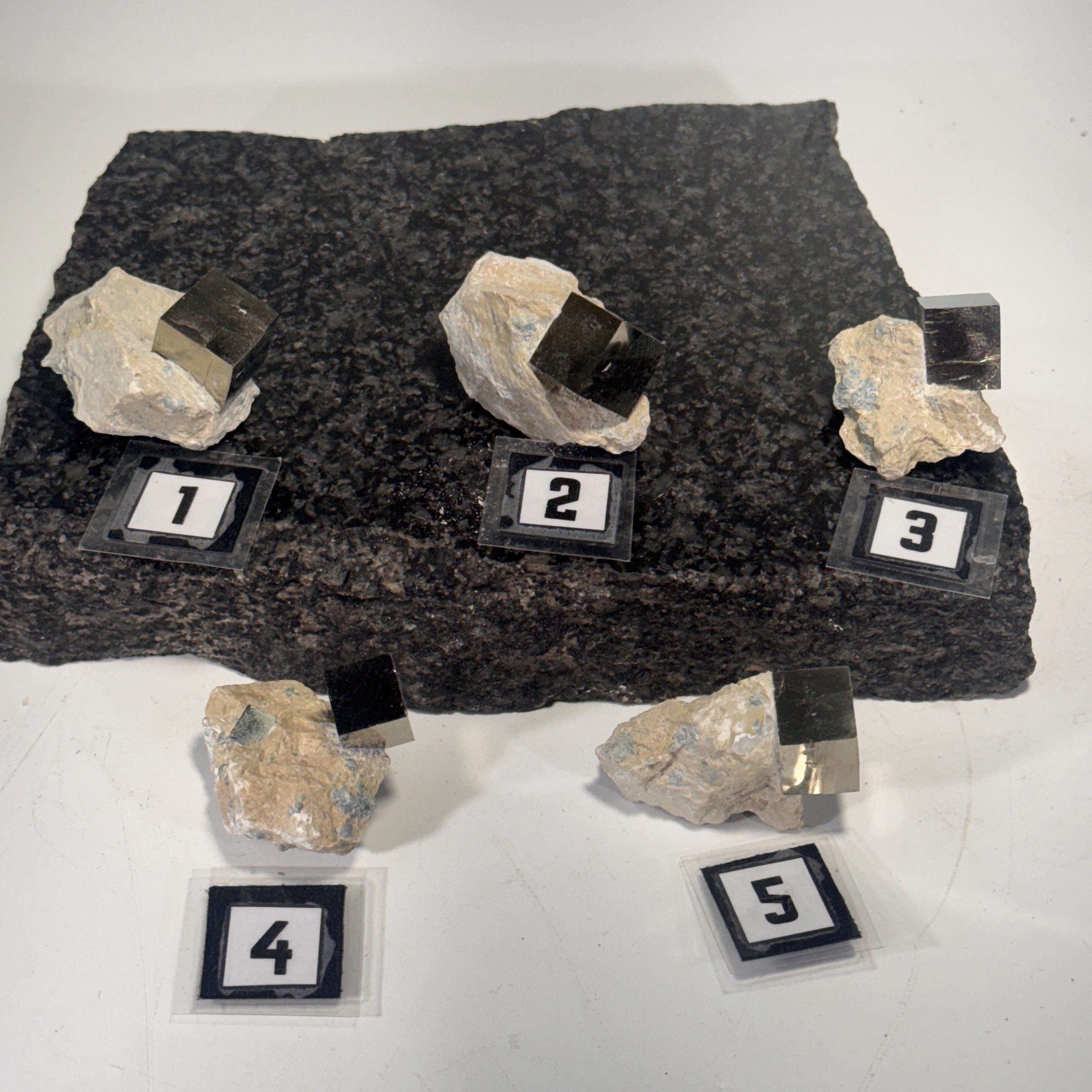 [shopname] - Pyrite cube cluster in matrix, rock decor