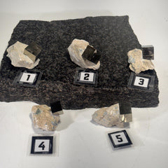 [shopname] - Pyrite cube cluster in matrix, rock decor