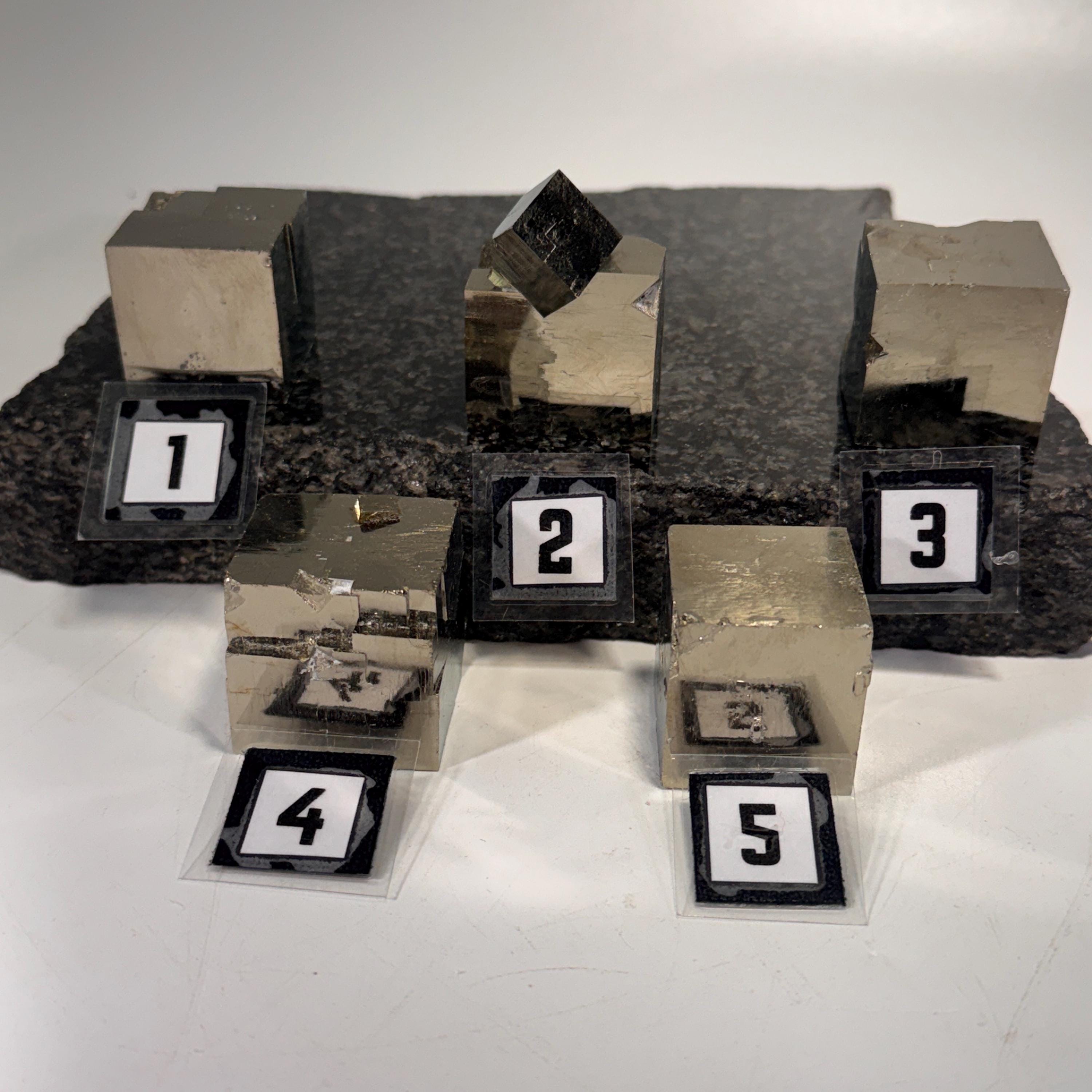 [shopname] - Navajun Spain Pyrite Cube Crystal Cluster - You Pick, rock decor