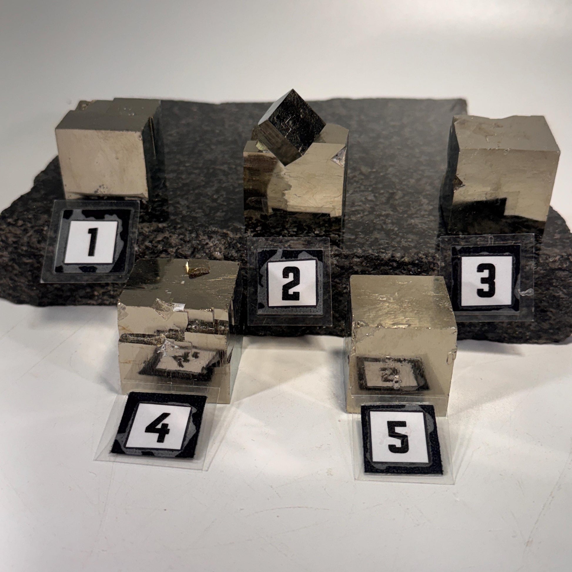 [shopname] - Navajun Spain Pyrite Cube Crystal Cluster - You Pick, rock decor