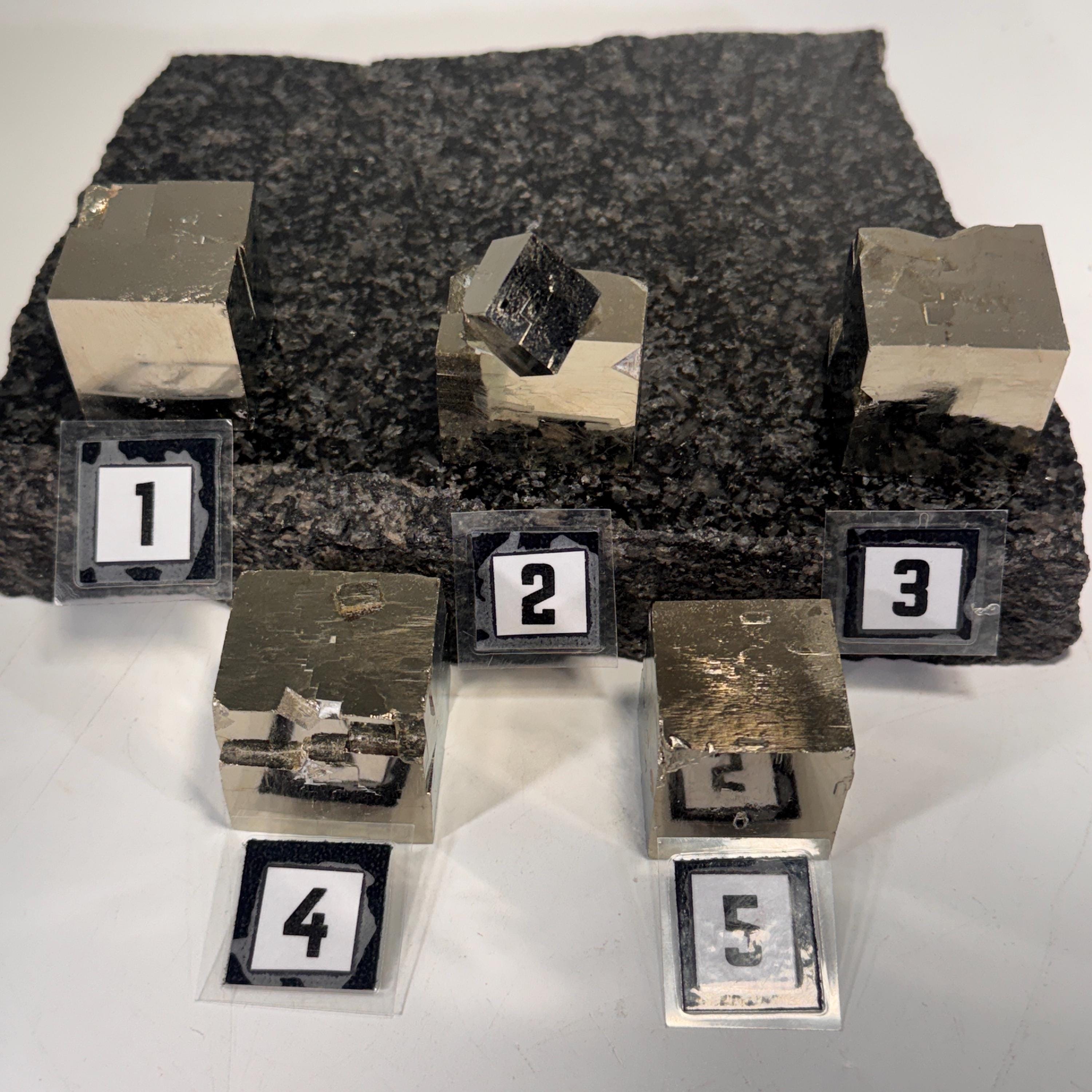[shopname] - Navajun Spain Pyrite Cube Crystal Cluster - You Pick, rock decor