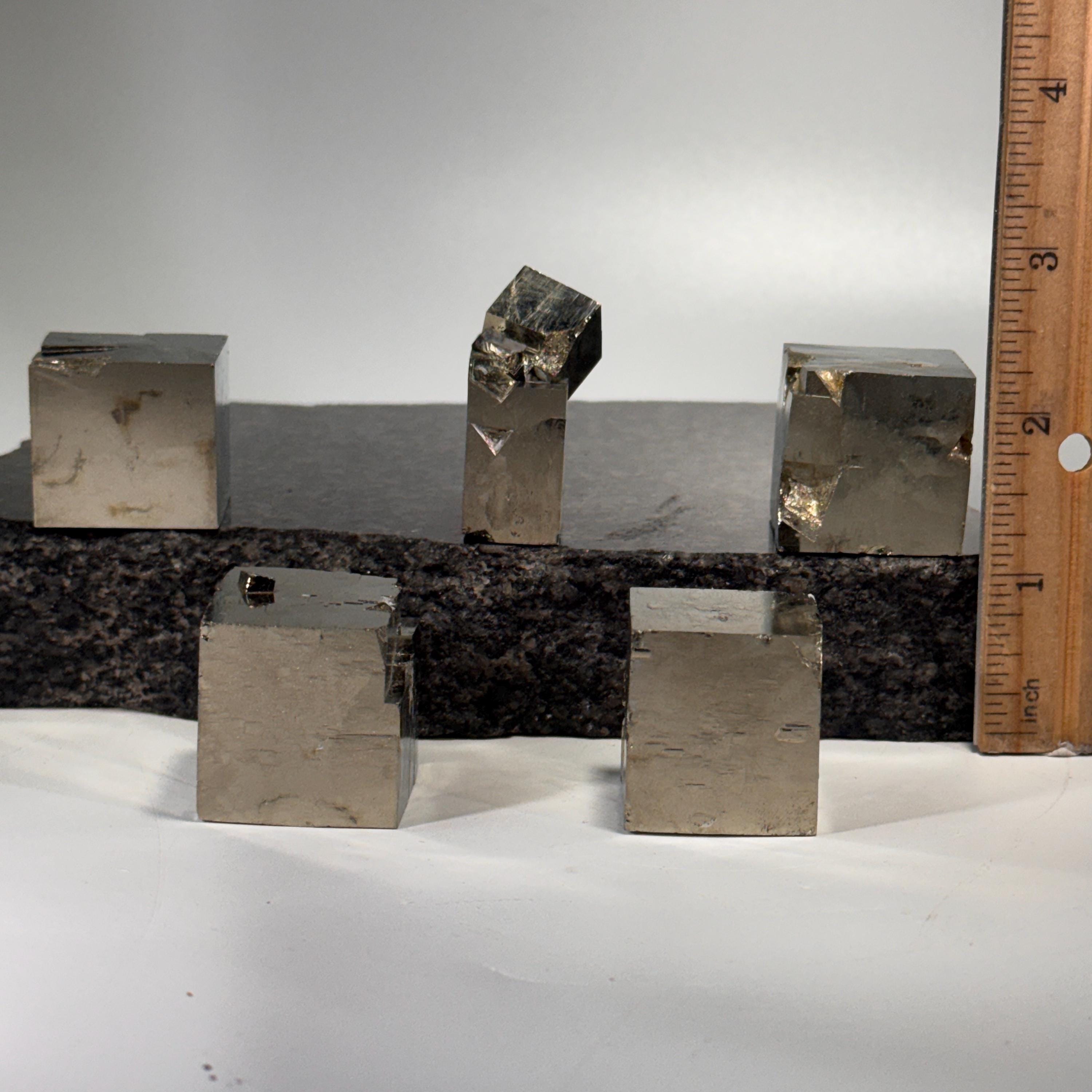[shopname] - Navajun Spain Pyrite Cube Crystal Cluster - You Pick, rock decor