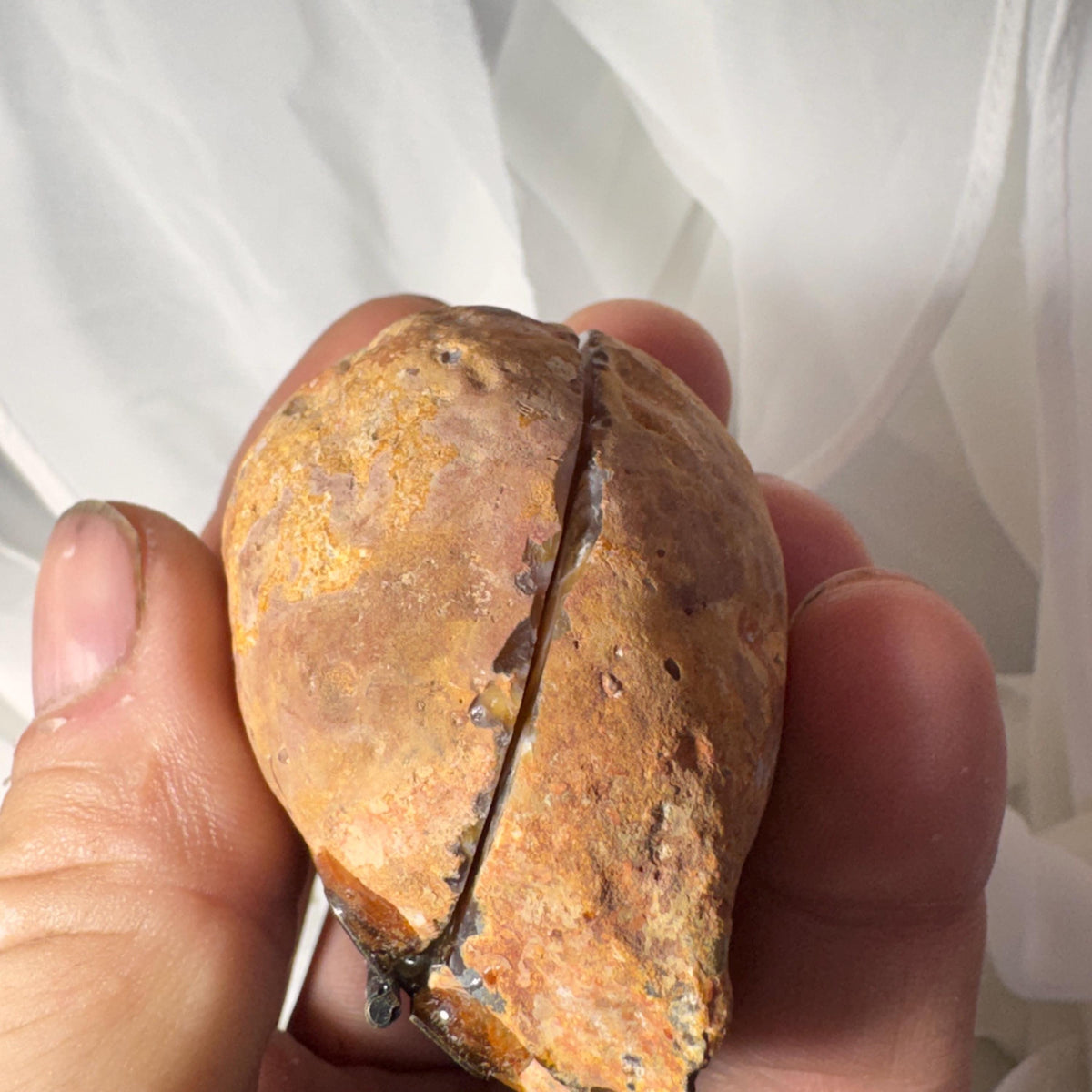 [shopname] - Brazilian Geode Ring Box with Sparkling Druzy Crystal Interior — Natural Agate Proposal Box, rock decor