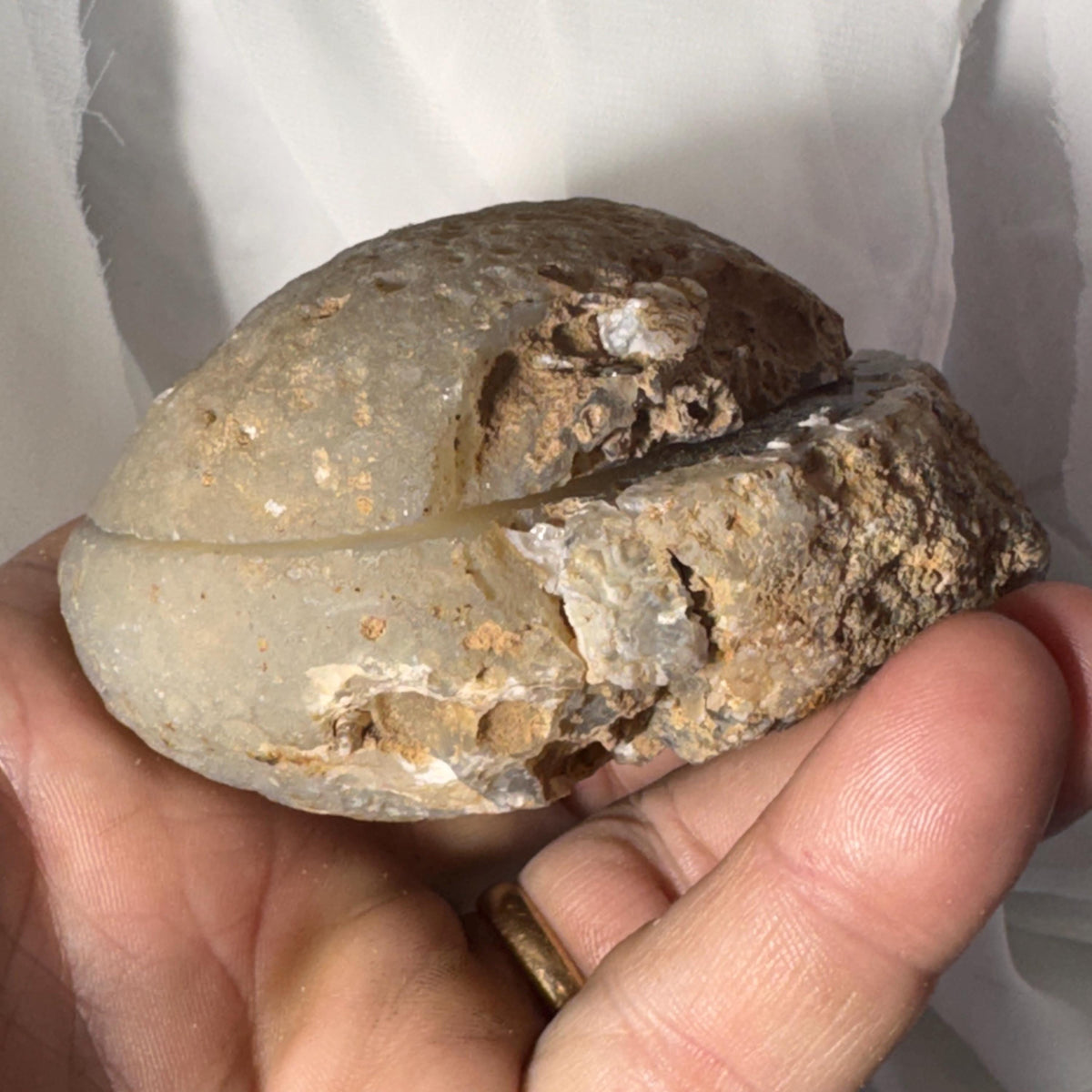 [shopname] - One-of-a-Kind Druzy Geode Ring Box — Natural Brazilian Agate Proposal Keepsake, rock decor