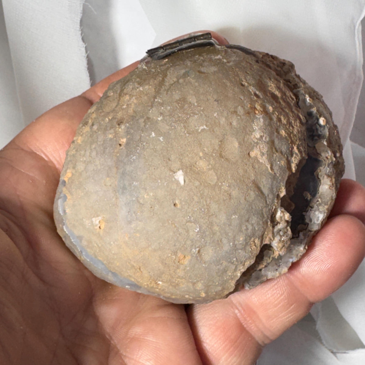 [shopname] - One-of-a-Kind Druzy Geode Ring Box — Natural Brazilian Agate Proposal Keepsake, rock decor