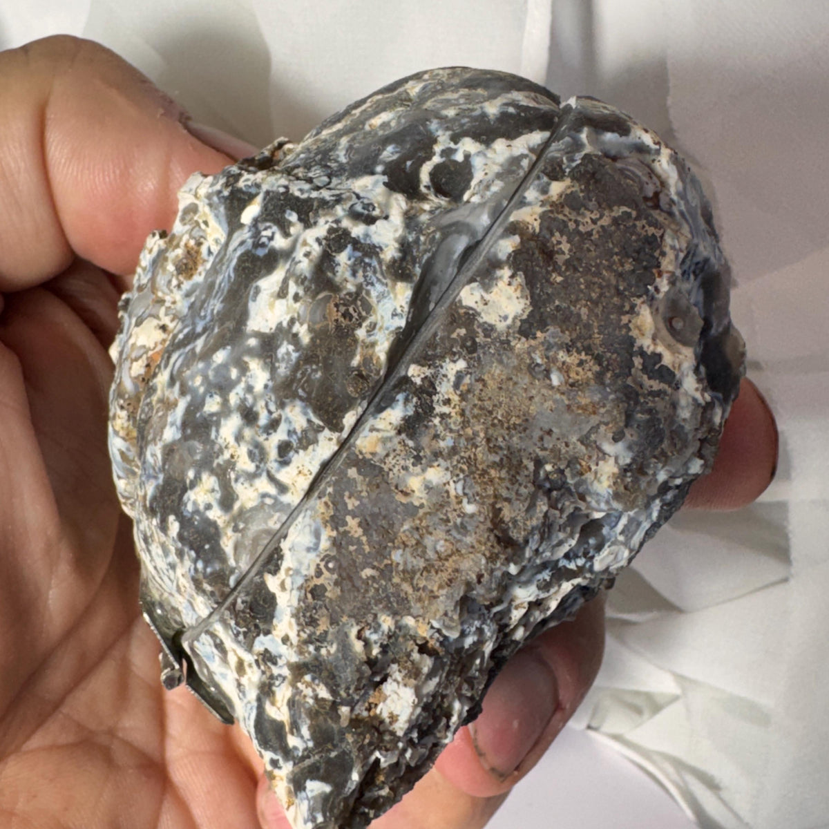 [shopname] - One-of-a-Kind Druzy Geode Ring Box — Natural Brazilian Agate Proposal Keepsake, rock decor