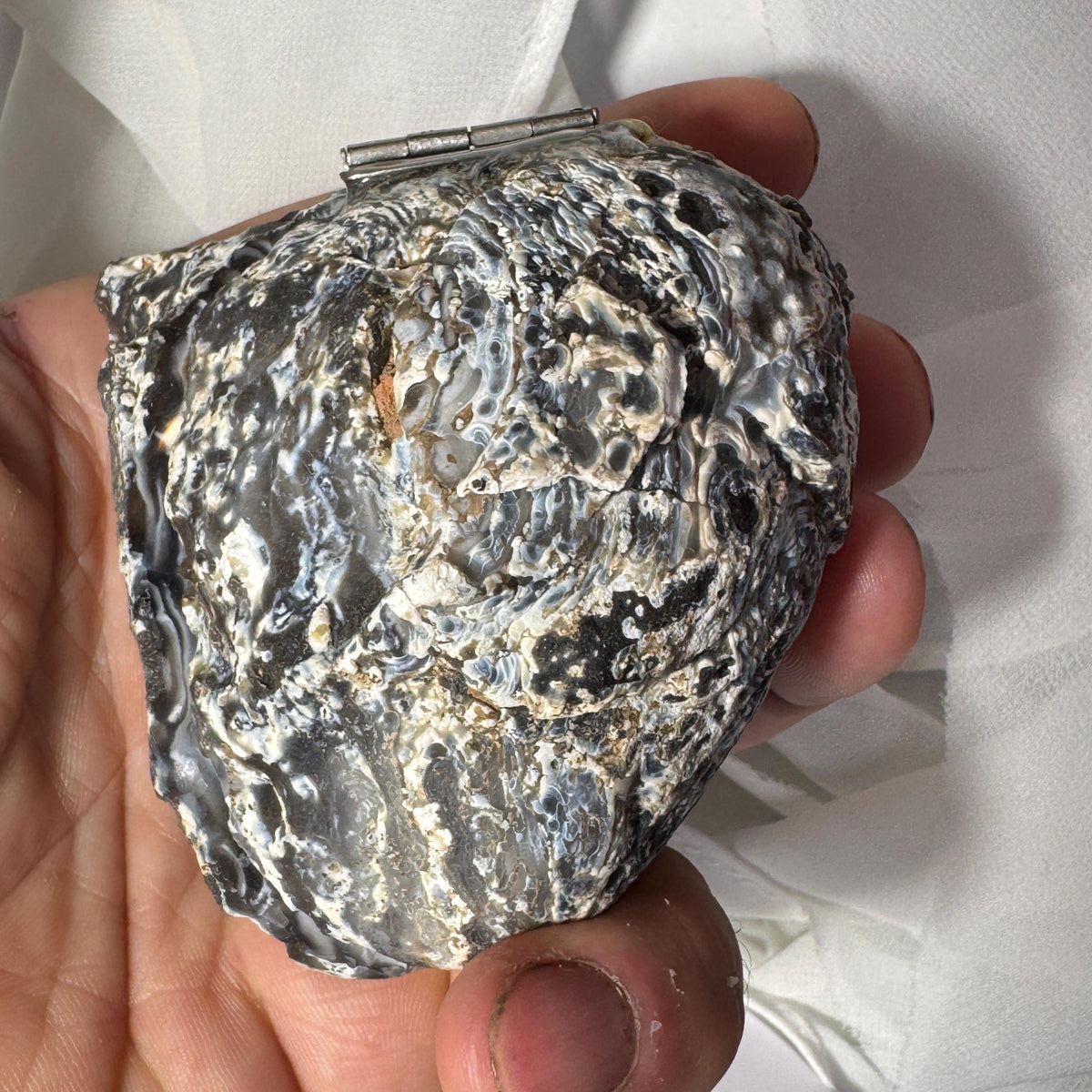 [shopname] - One-of-a-Kind Druzy Geode Ring Box — Natural Brazilian Agate Proposal Keepsake, rock decor