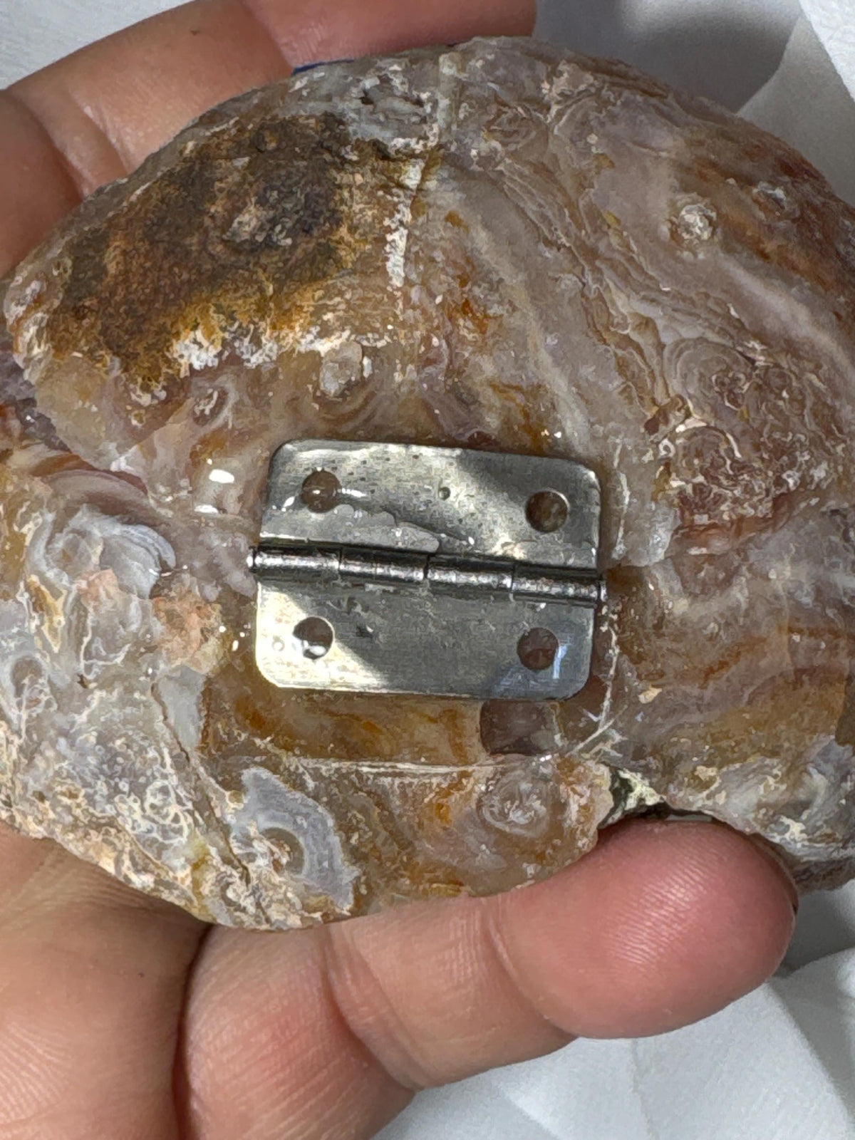 [shopname] - One-of-a-Kind Amethyst Druzy Geode Ring Box — Natural Brazilian Agate Proposal Keepsake, rock decor
