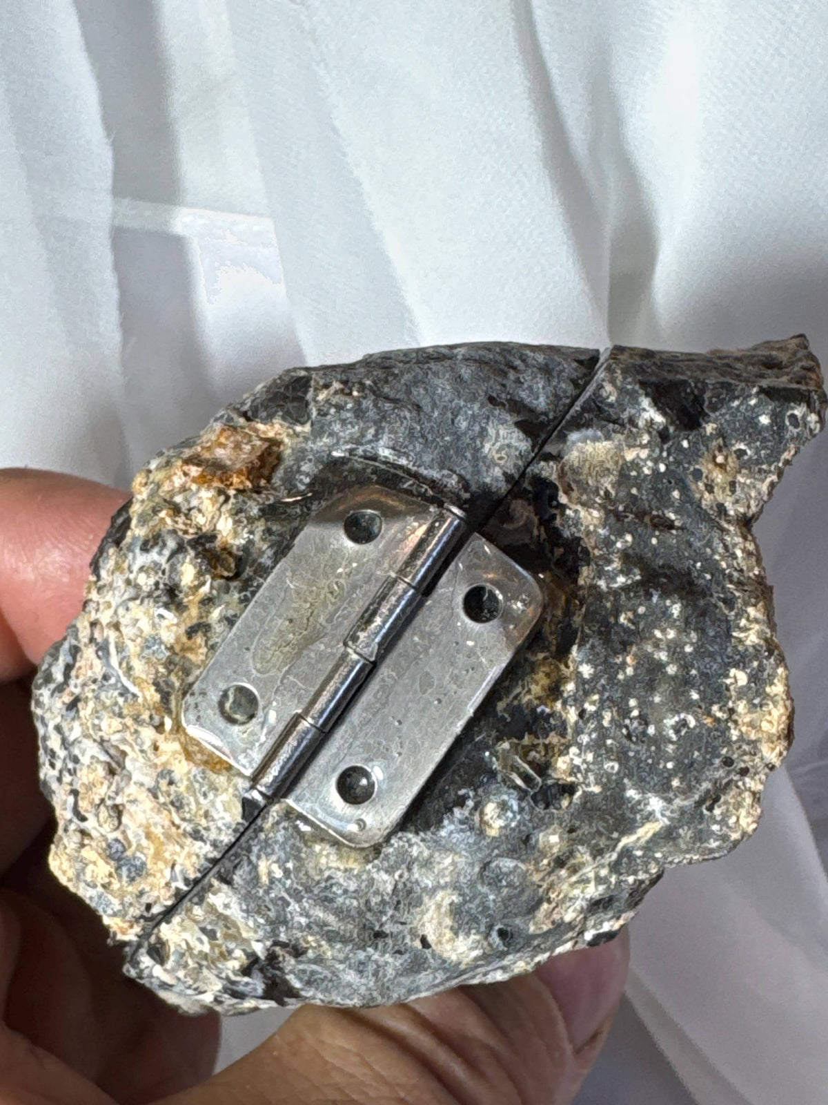 [shopname] - One-of-a-Kind Druzy Geode Ring Box — Natural Brazilian Agate Proposal Keepsake, rock decor