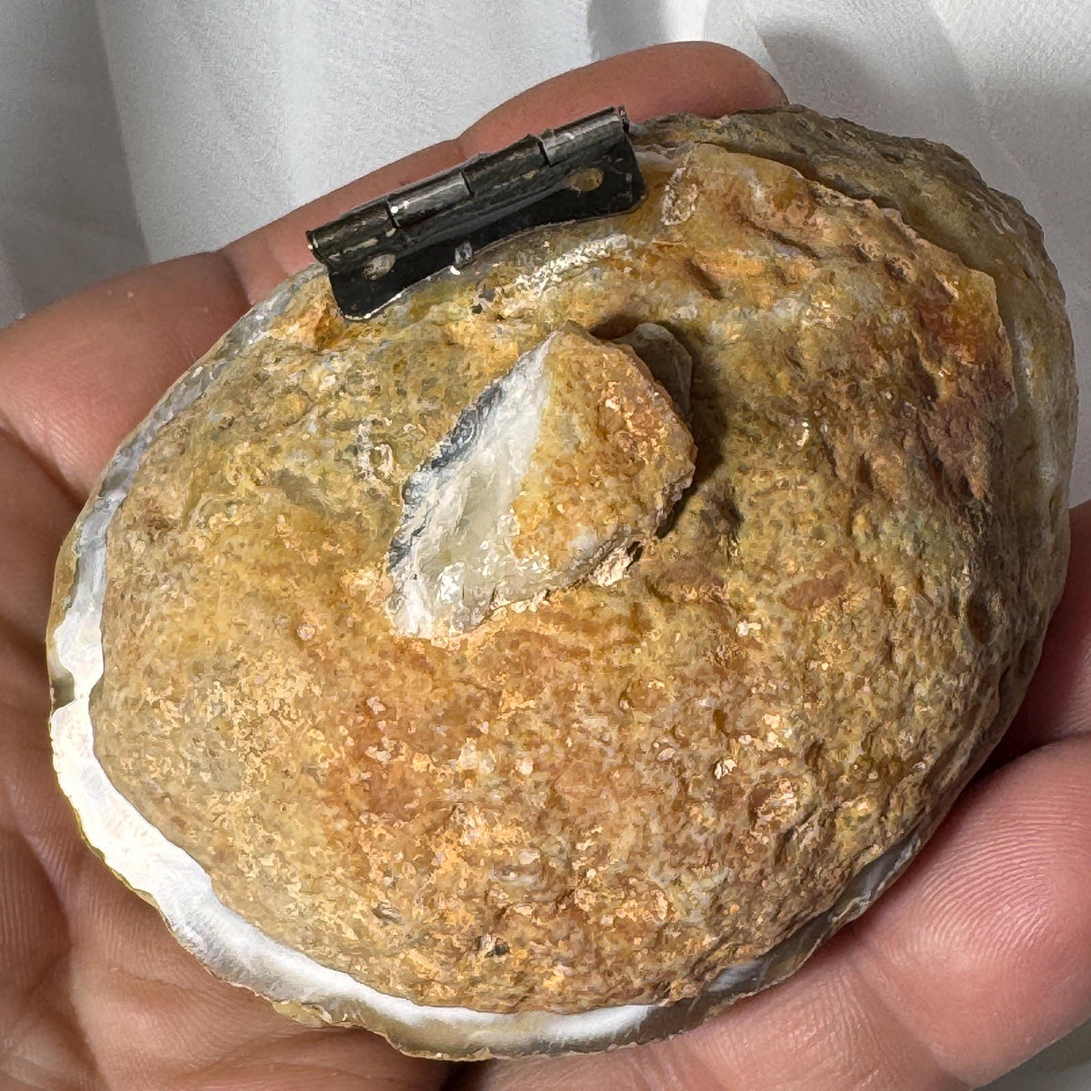 [shopname] - One-of-a-Kind Druzy Geode Ring Box — Natural Brazilian Agate Proposal Keepsake, rock decor