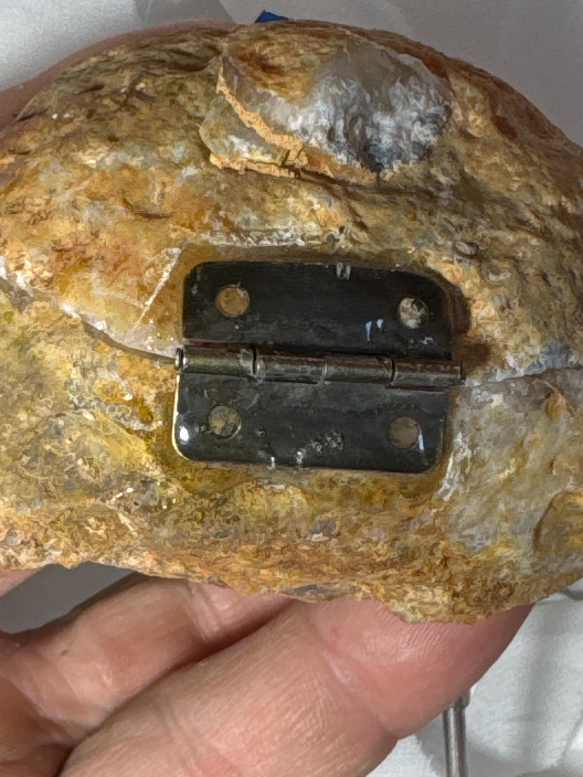 [shopname] - One-of-a-Kind Druzy Geode Ring Box — Natural Brazilian Agate Proposal Keepsake, rock decor