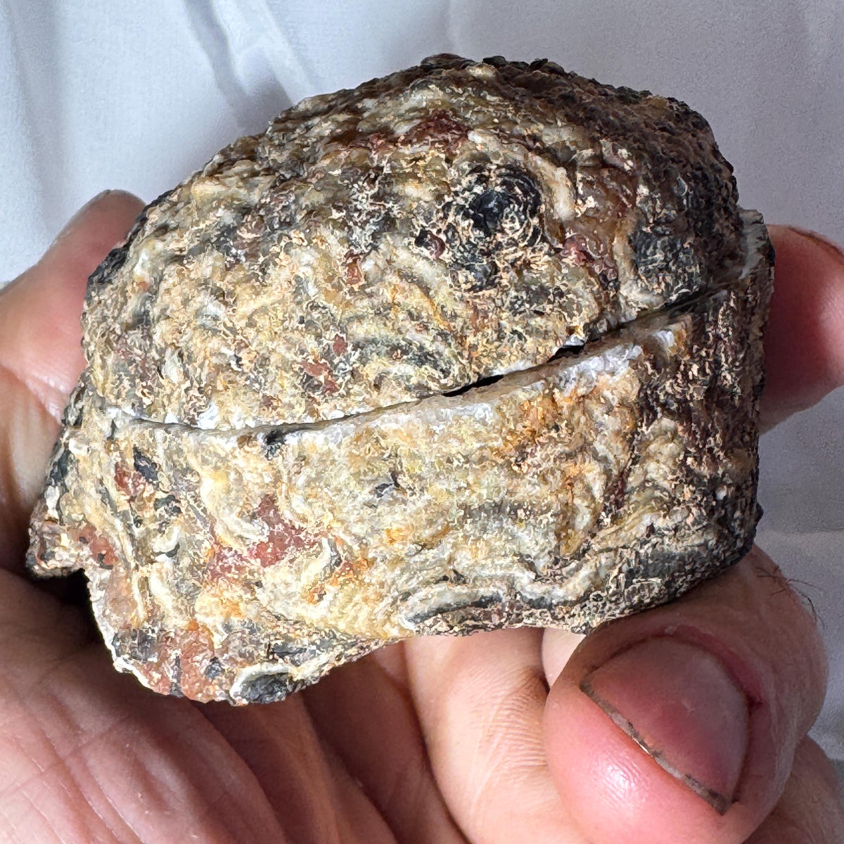 [shopname] - Brazilian Geode Ring Box with Sparkling Druzy Crystal Interior — Natural Agate Proposal Box, rock decor