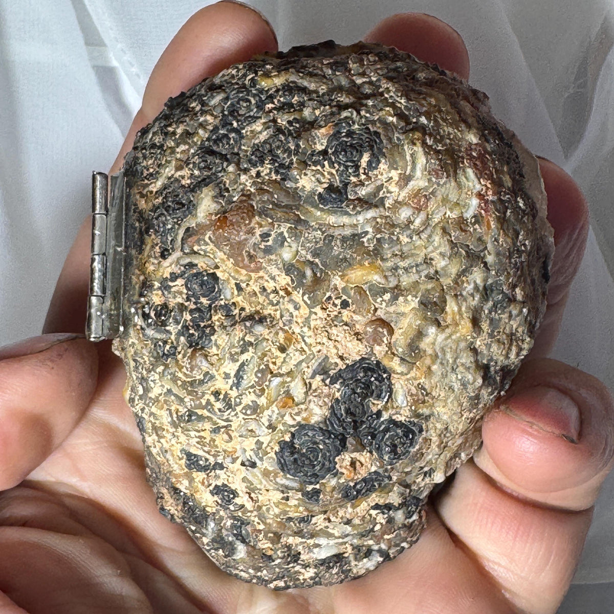 [shopname] - Brazilian Geode Ring Box with Sparkling Druzy Crystal Interior — Natural Agate Proposal Box, rock decor