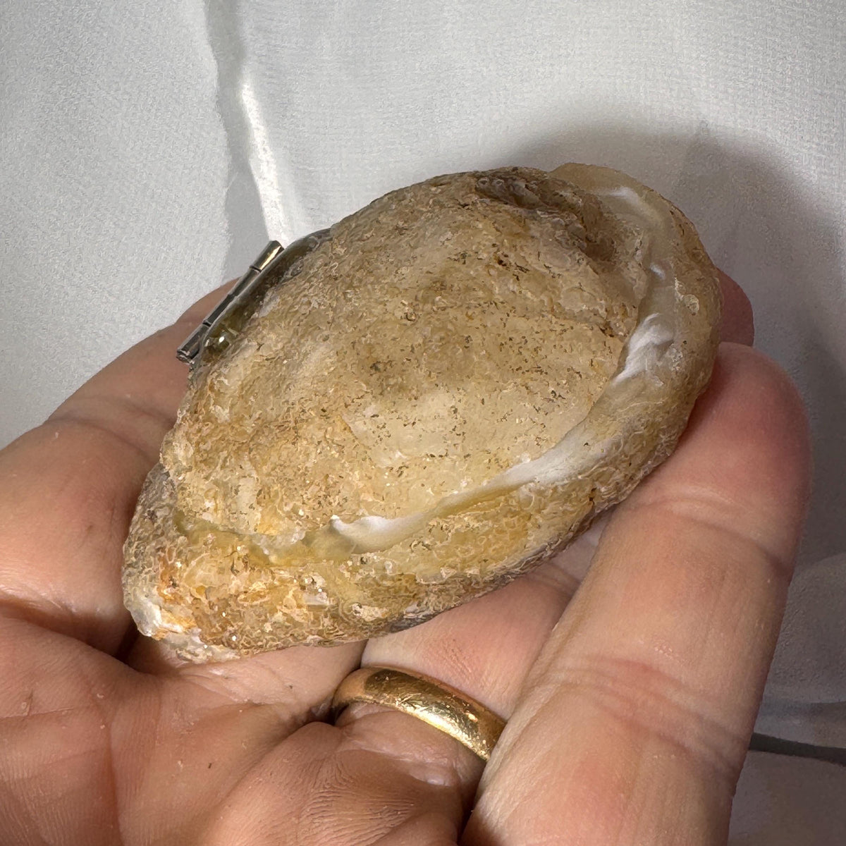 [shopname] - One-of-a-Kind Druzy Geode Ring Box — Natural Brazilian Agate Proposal Keepsake, rock decor