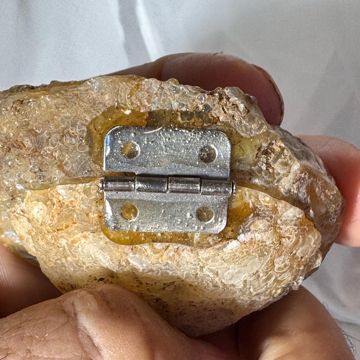 [shopname] - One-of-a-Kind Druzy Geode Ring Box — Natural Brazilian Agate Proposal Keepsake, rock decor