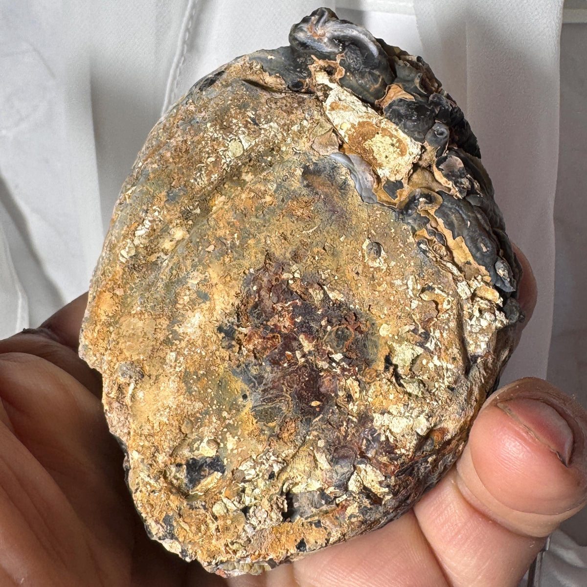 [shopname] - Brazilian Geode Ring Box with Sparkling Druzy Crystal Interior — Natural Agate Proposal Box, rock decor