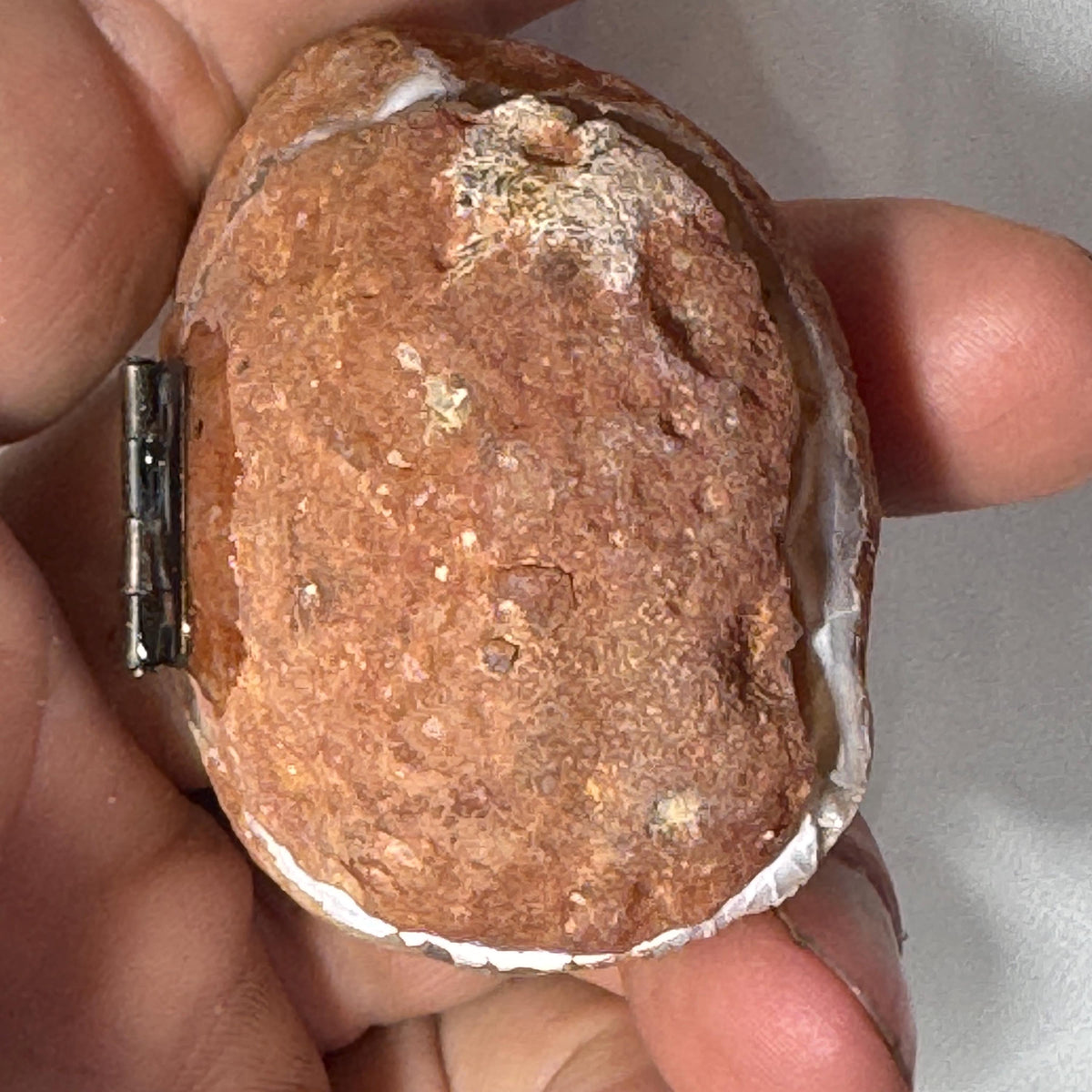 [shopname] - Brazilian Geode Ring Box with Sparkling Druzy Crystal Interior — Natural Agate Proposal Box, rock decor