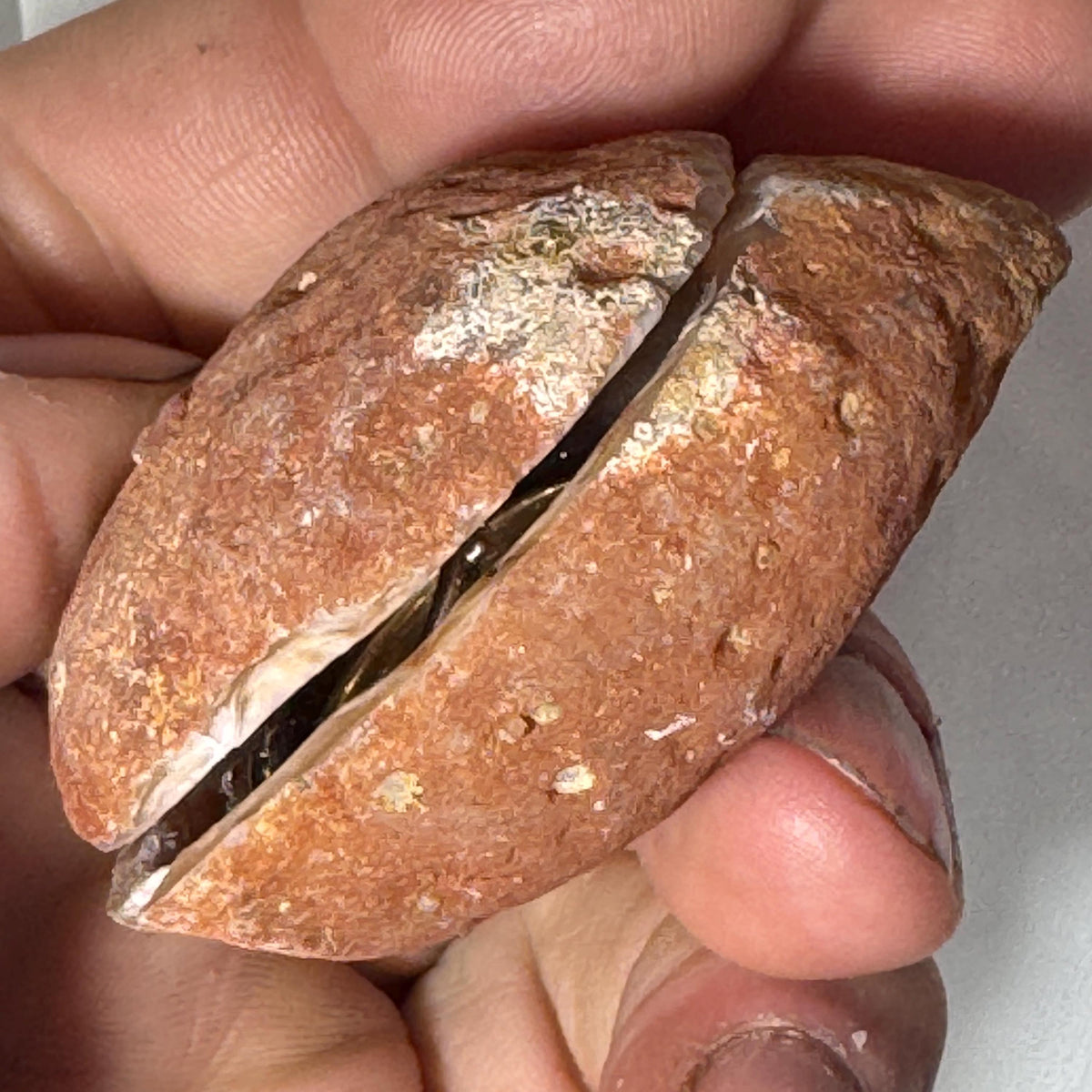 [shopname] - Brazilian Geode Ring Box with Sparkling Druzy Crystal Interior — Natural Agate Proposal Box, rock decor