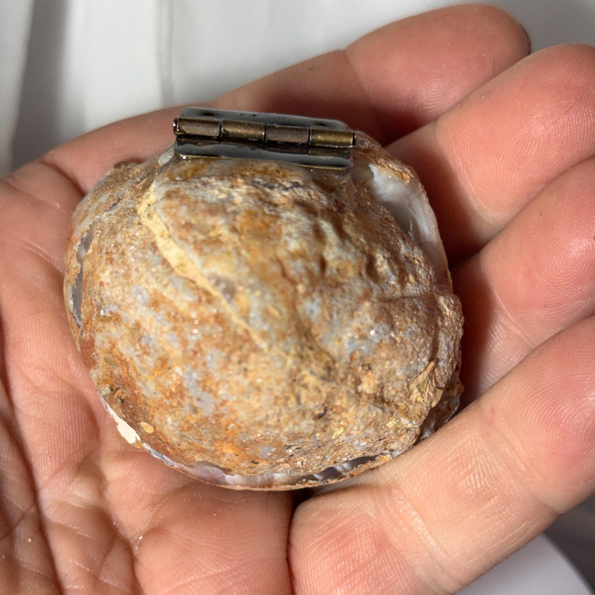 [shopname] - One-of-a-Kind Druzy Geode Ring Box — Natural Brazilian Agate Proposal Keepsake, rock decor