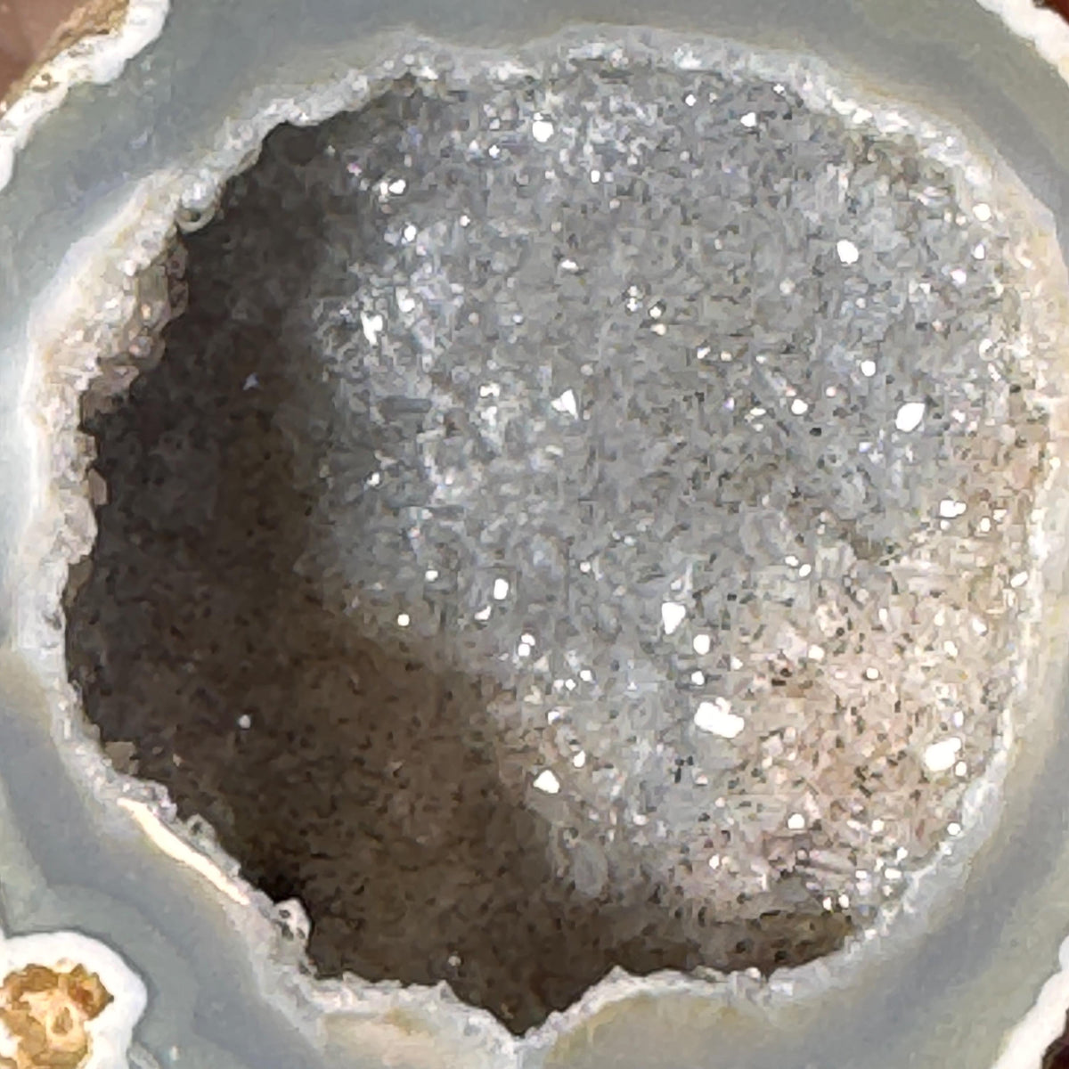 [shopname] - One-of-a-Kind Druzy Geode Ring Box — Natural Brazilian Agate Proposal Keepsake, rock decor