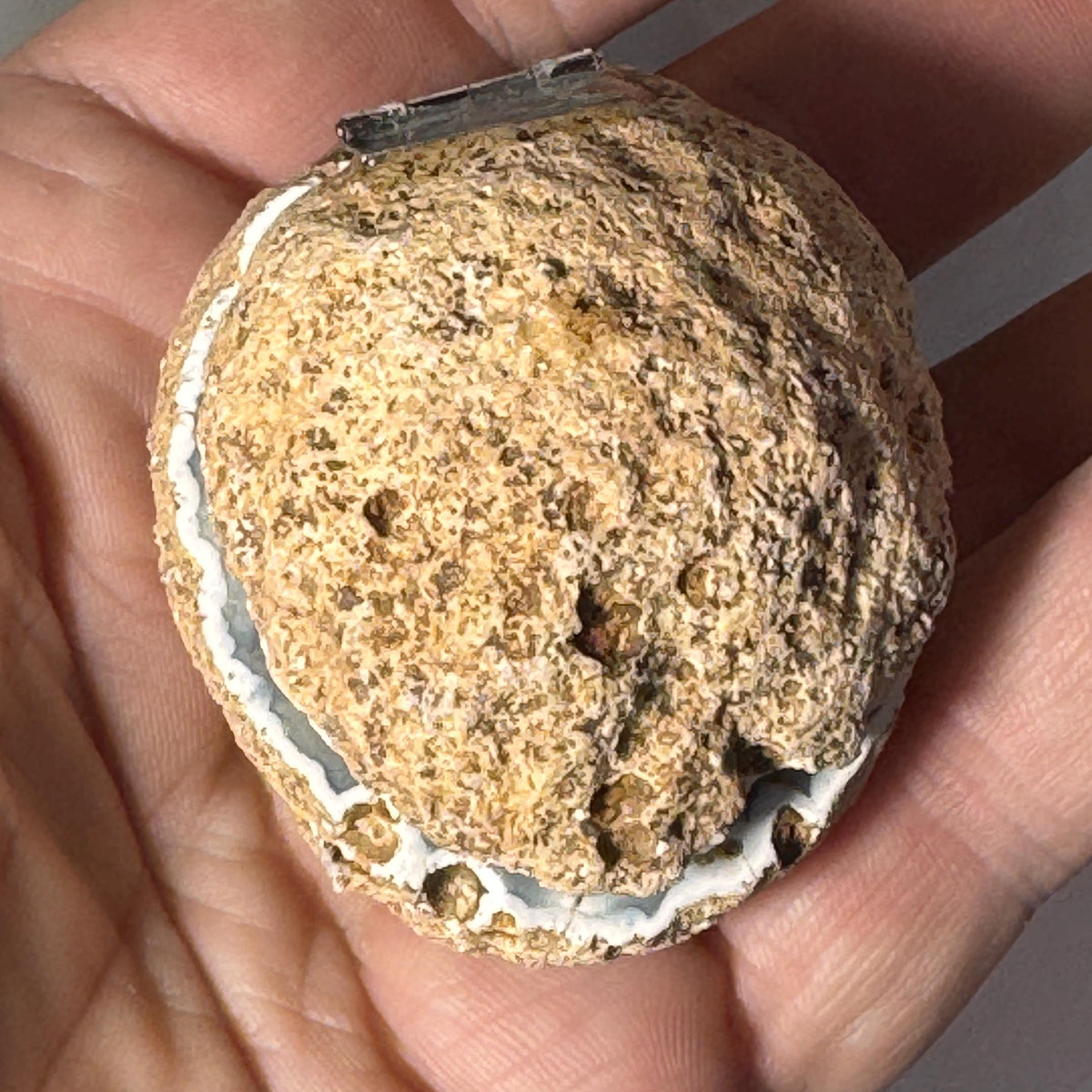 [shopname] - One-of-a-Kind Druzy Geode Ring Box — Natural Brazilian Agate Proposal Keepsake, rock decor