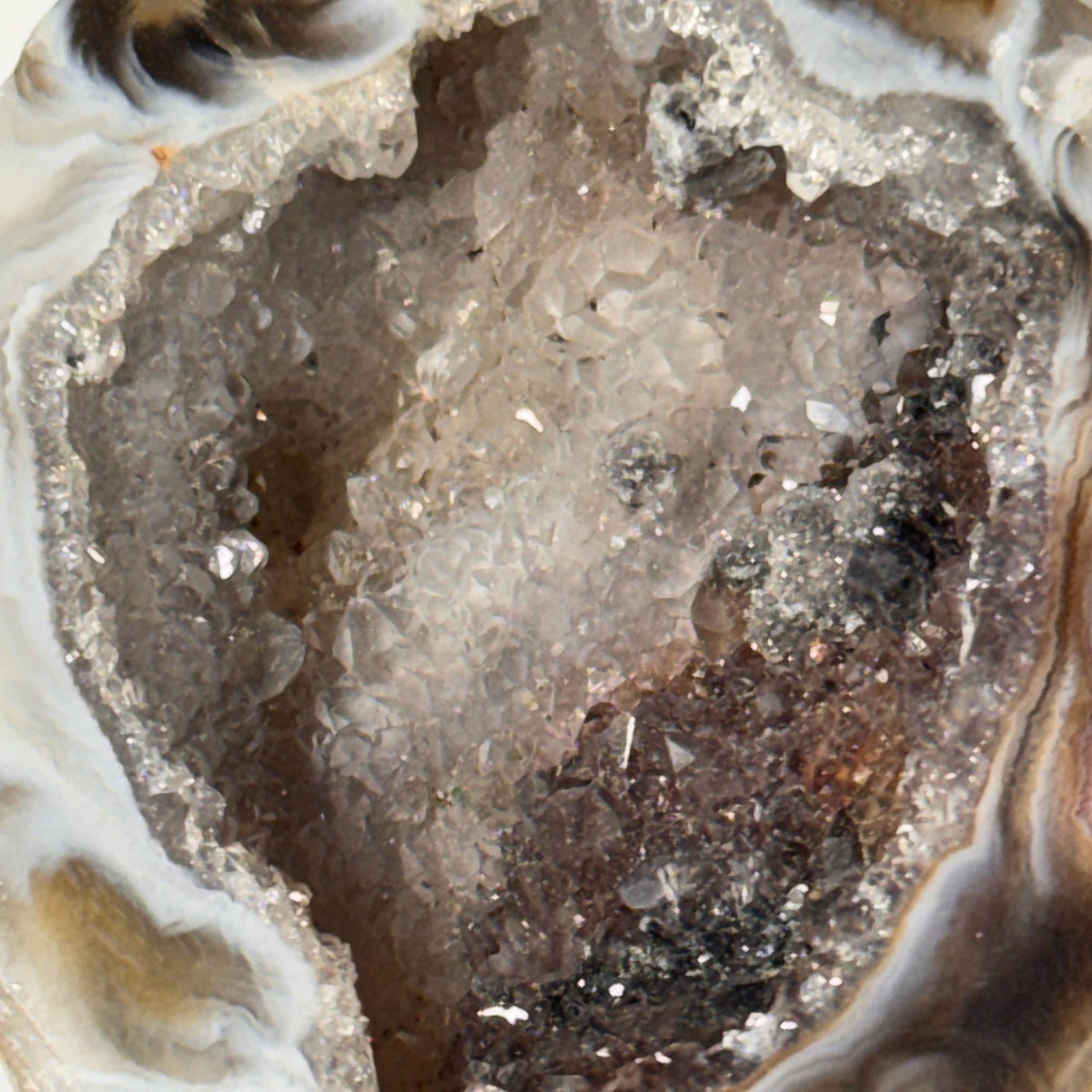[shopname] - Natural Geode Trinket Box — Small Hinged Stone Box for Earrings & Jewelry, rock decor