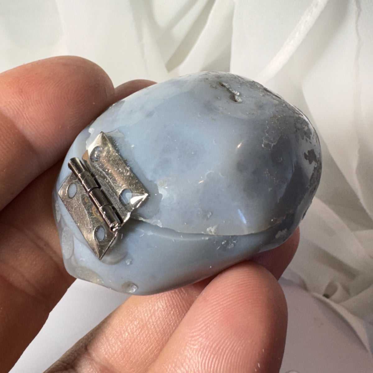 [shopname] - Brazilian Geode Ring Box with Sparkling Druzy Crystal Interior — Natural Agate Proposal Box, rock decor