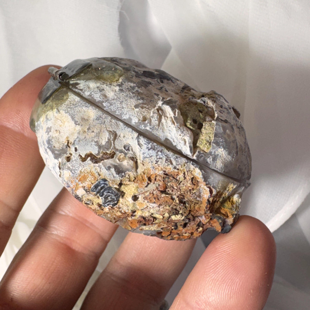 [shopname] - Brazilian Geode Ring Box with Sparkling Druzy Crystal Interior — Natural Agate Proposal Box, rock decor