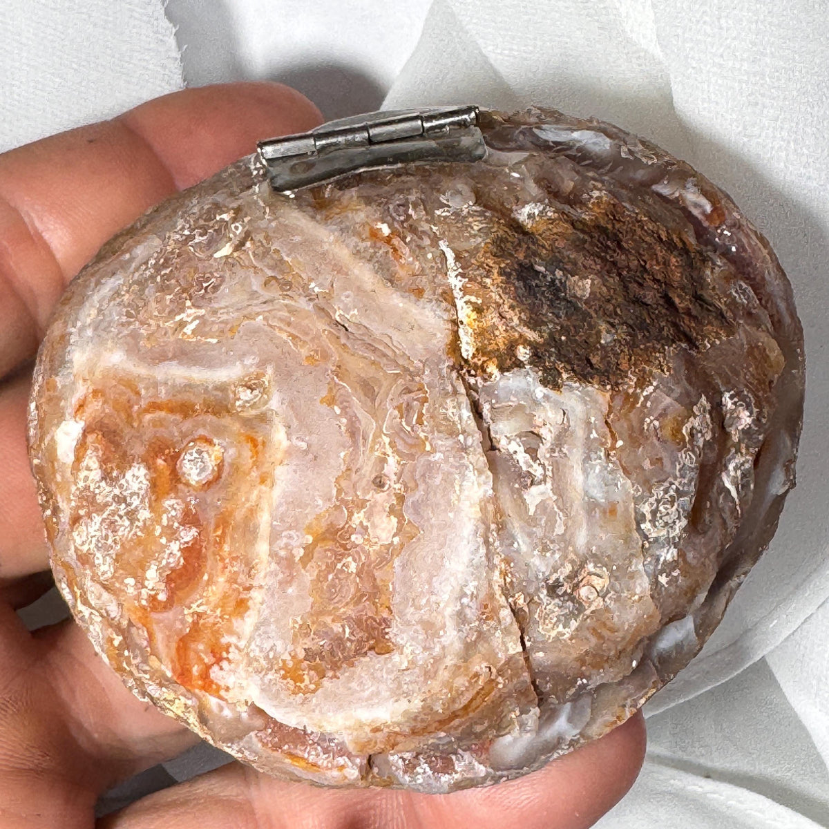 [shopname] - One-of-a-Kind Amethyst Druzy Geode Ring Box — Natural Brazilian Agate Proposal Keepsake, rock decor